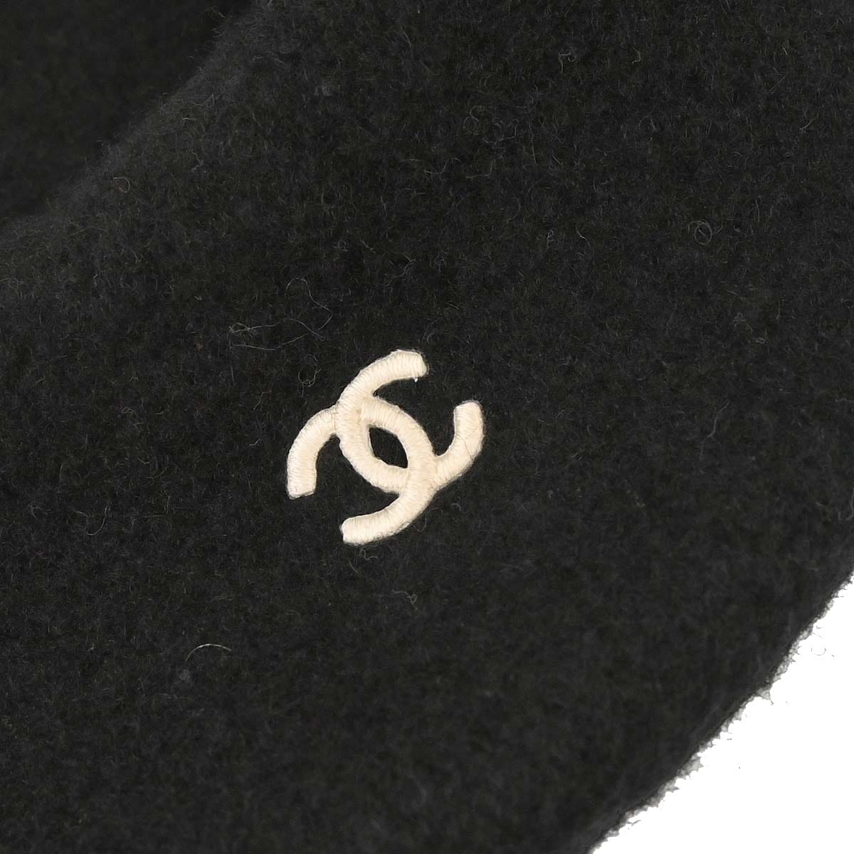 Chanel Black Hat Beret Small Good