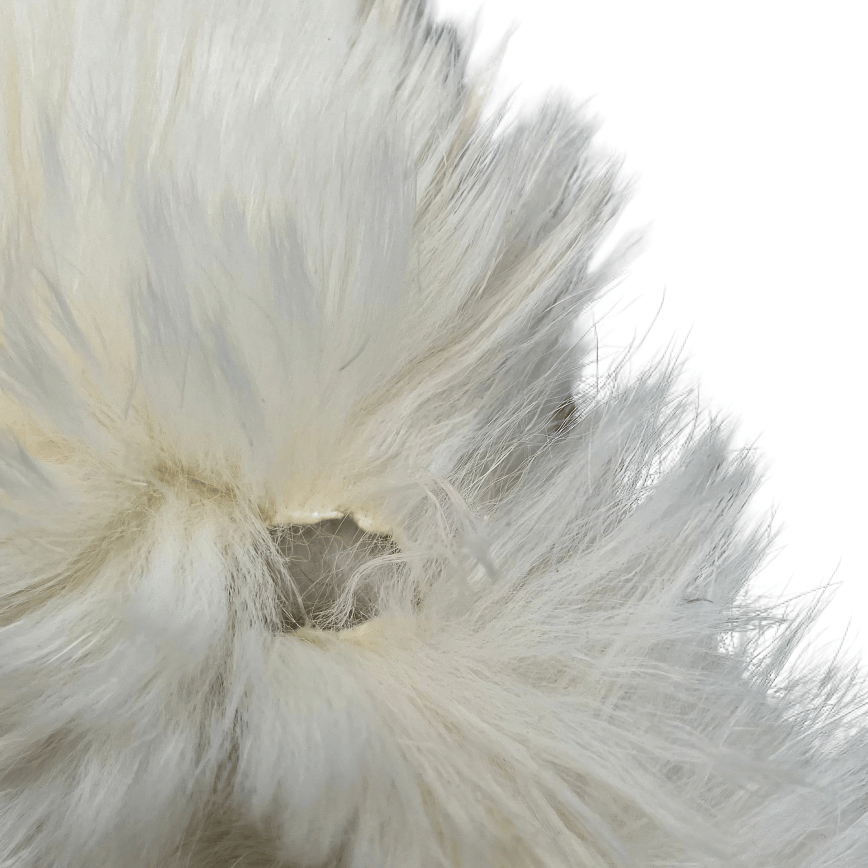 Chanel Fur Shawl Scarf Stole White Small Good
