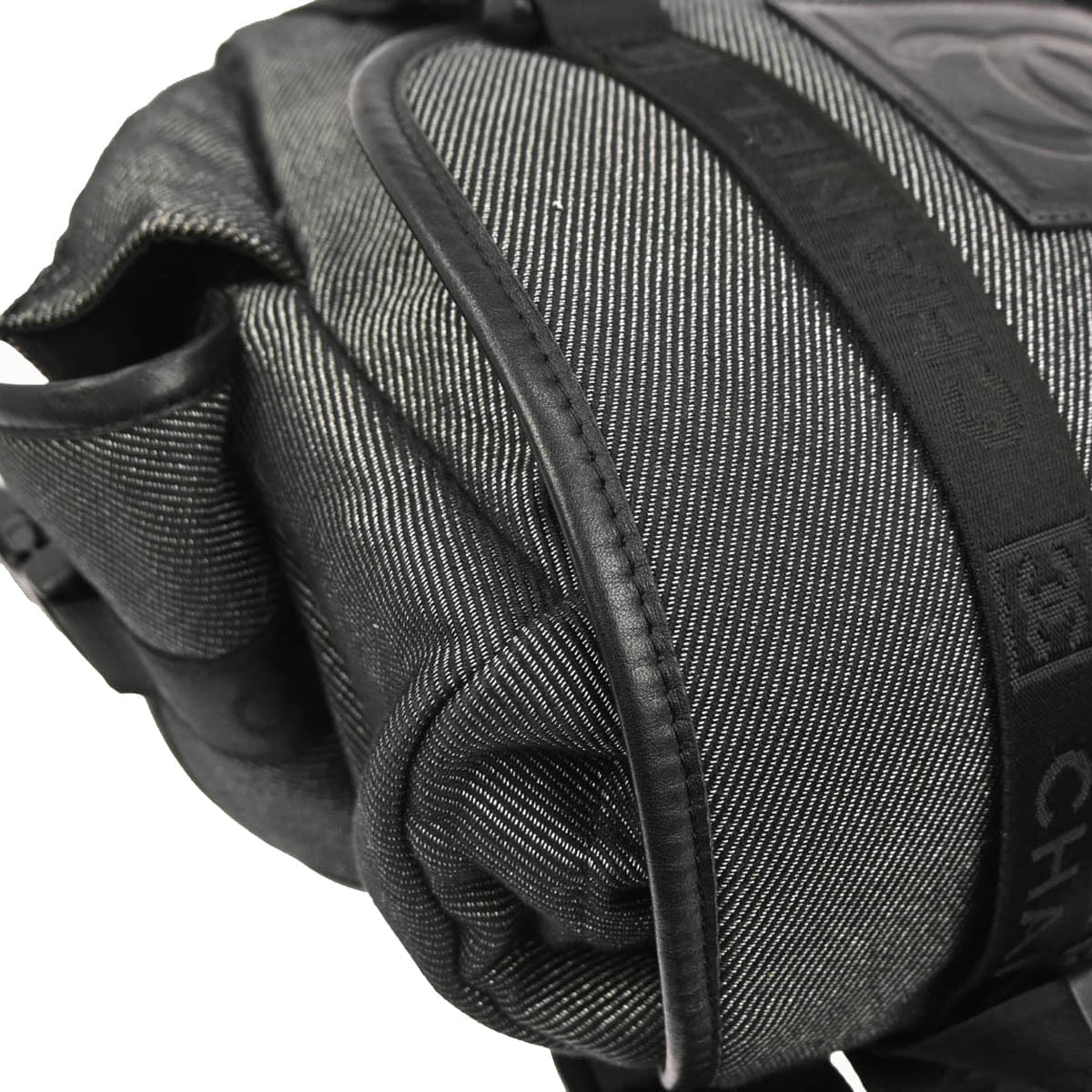 Chanel 2005 - 2006 Black Silver Canvas Sport Line Backpack