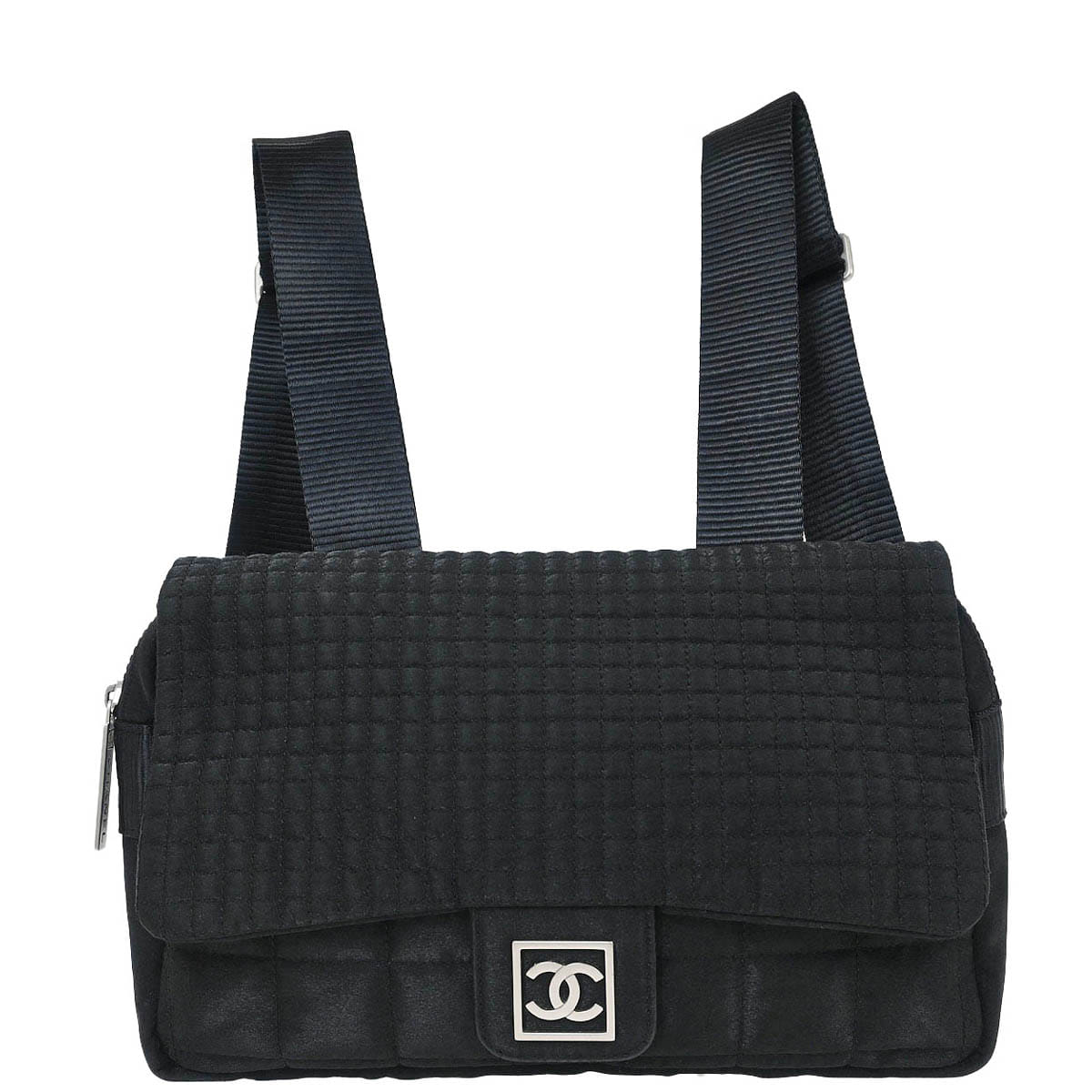 Chanel 2005 - 2006 Black Nylon Sport Line Choco Bar Backpack
