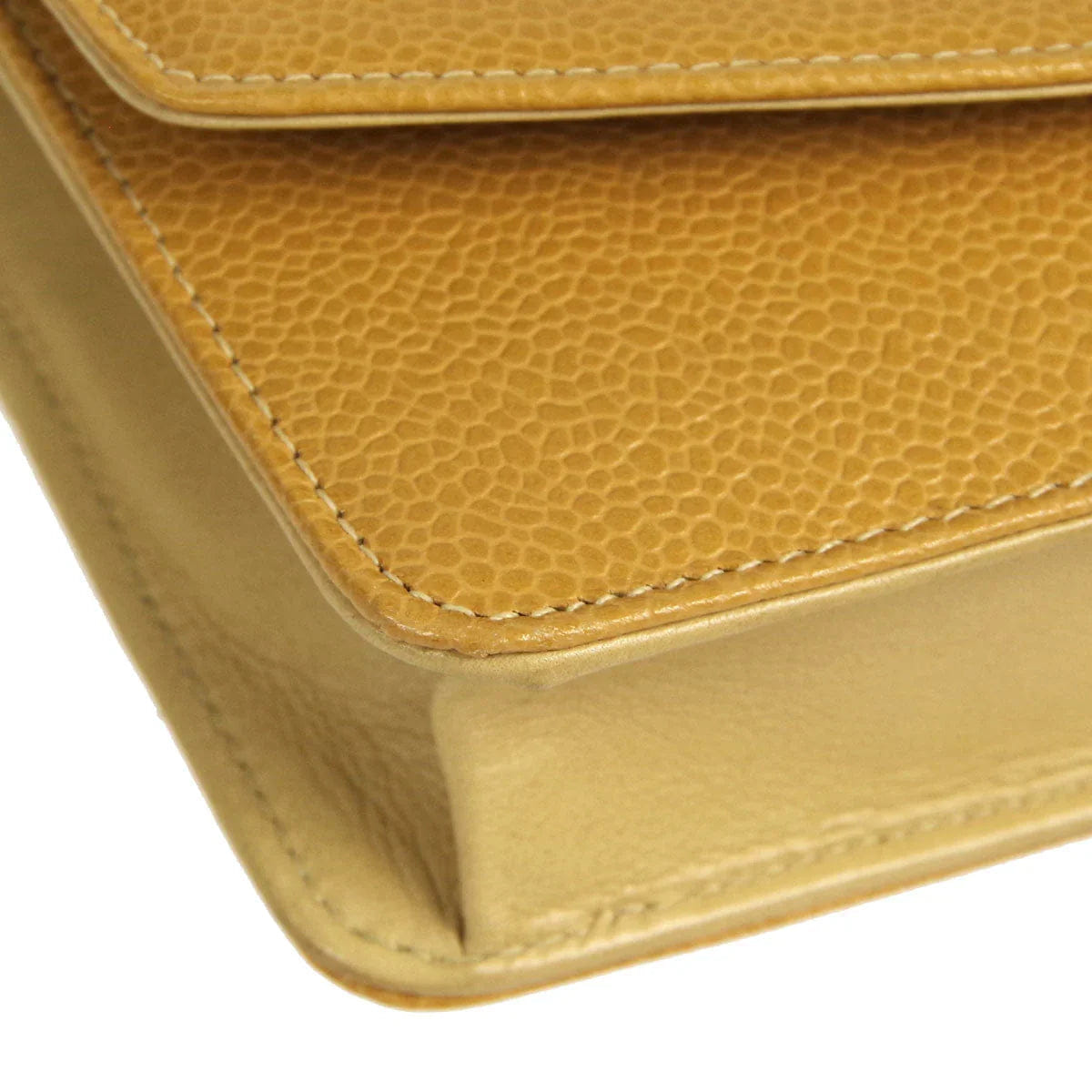 Chanel * 1994 - 1996 Timeless WOC Chain Wallet Beige Caviar
