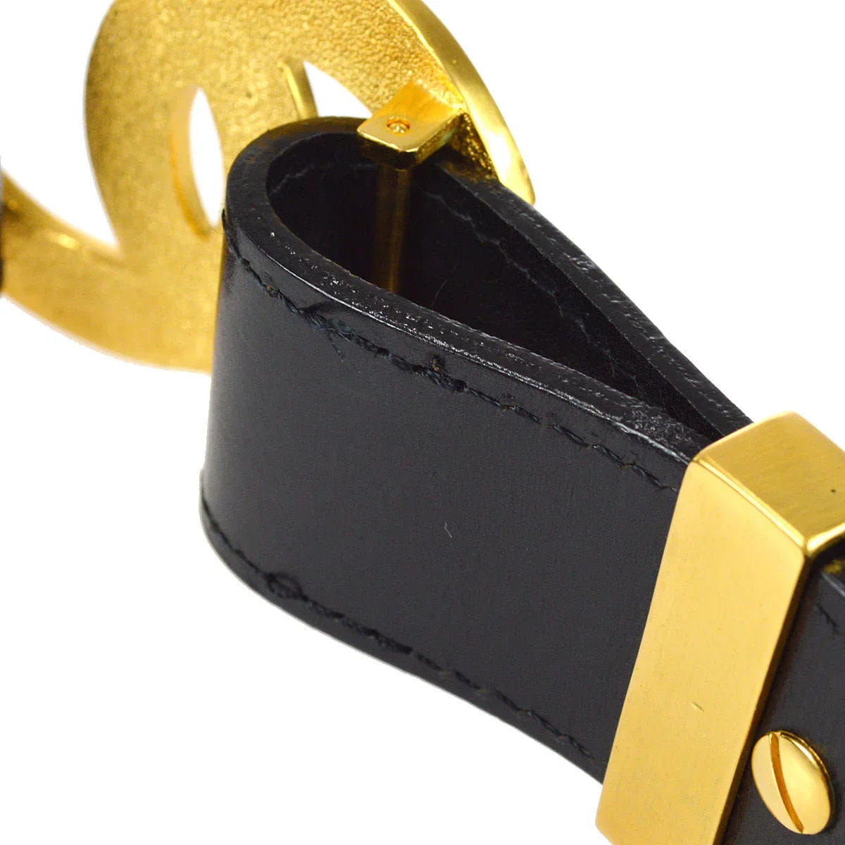 Chanel 1996 CC Buckle Belt Black #75