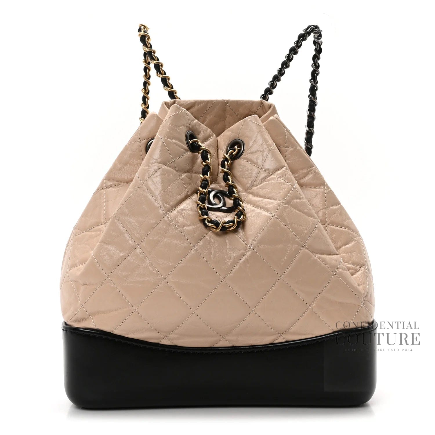 Chanel Nude/Black Small Gabrielle Backpack
