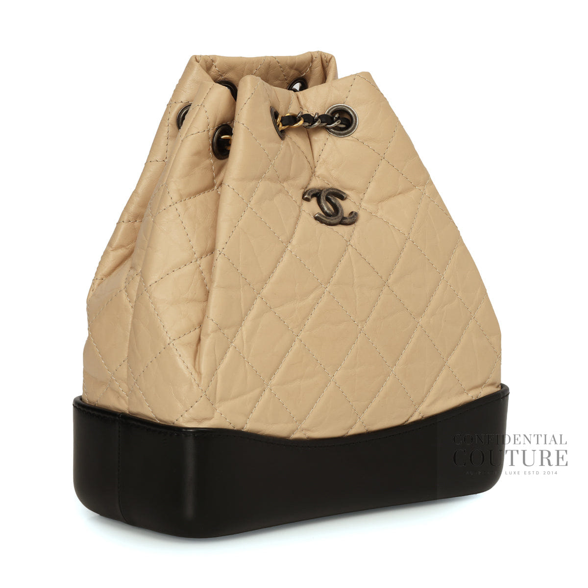 Chanel Nude/Black Small Gabrielle Backpack