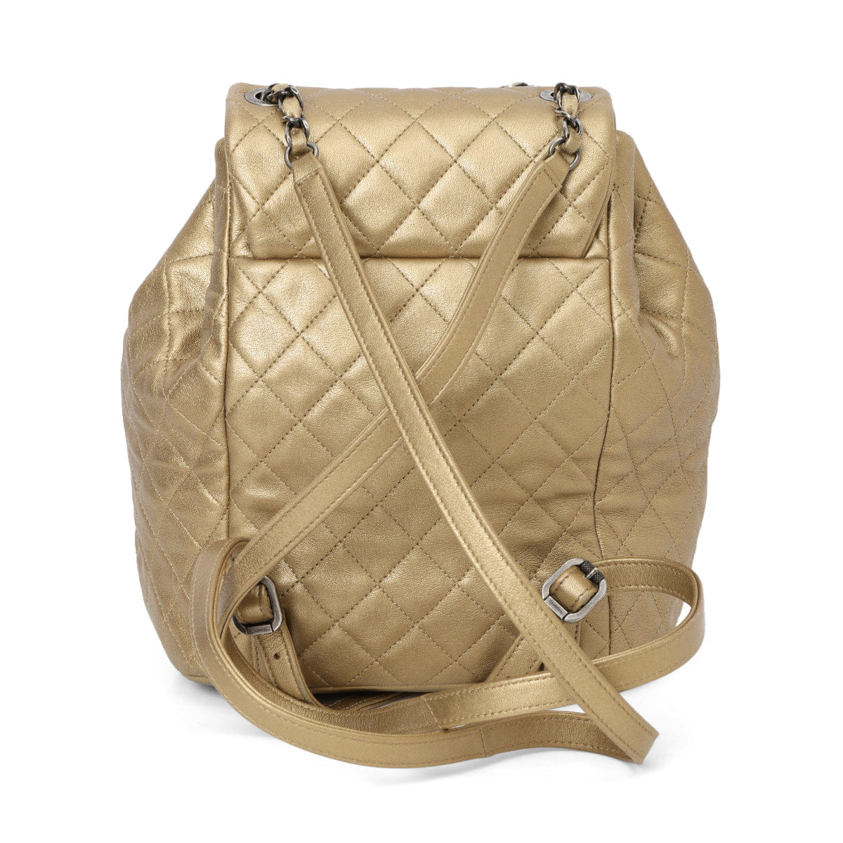 Chanel Vintage Small Duma Backpack Gold Metallic Lambskin