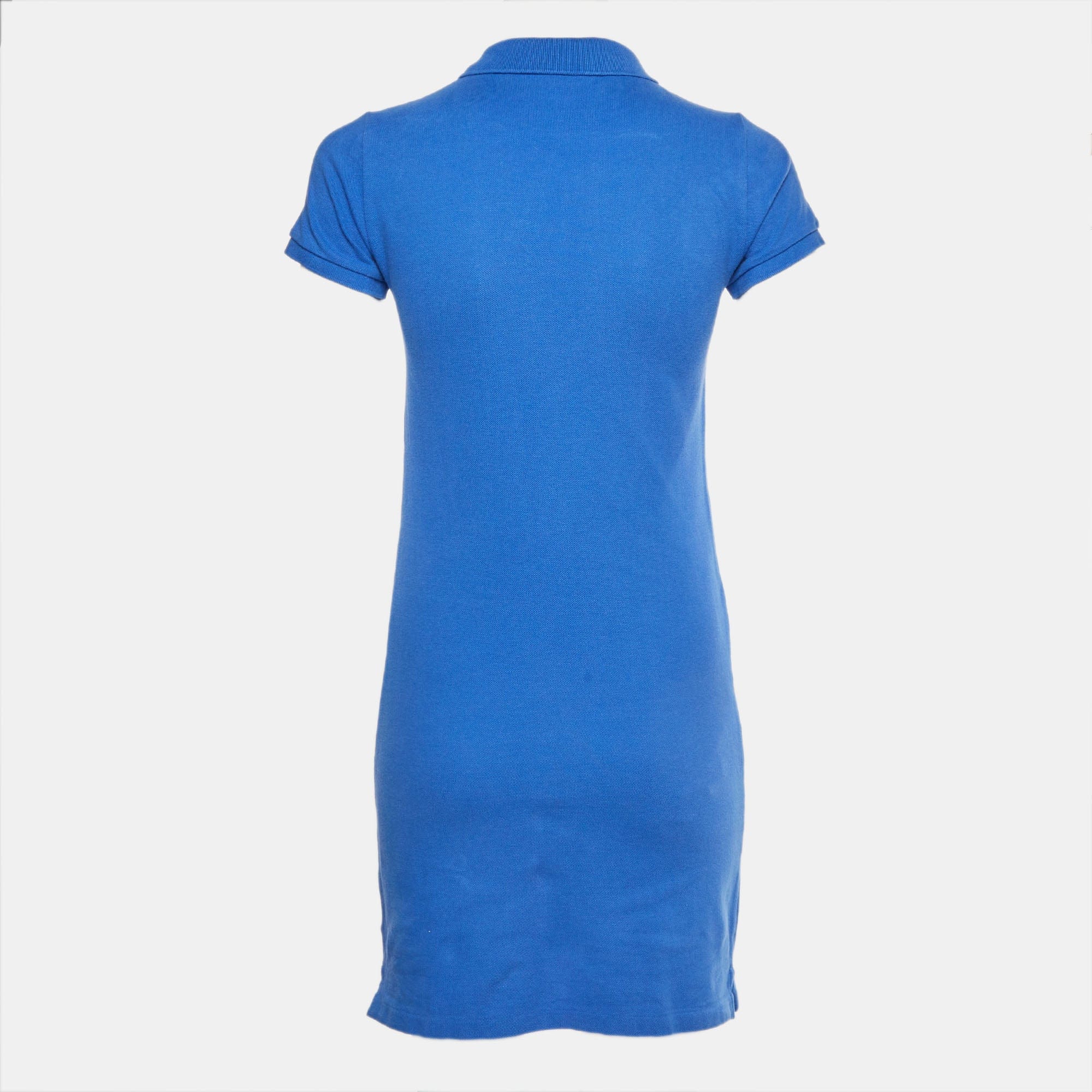 Polo Ralph Lauren Blue Pique Knit Polo Mini Dress