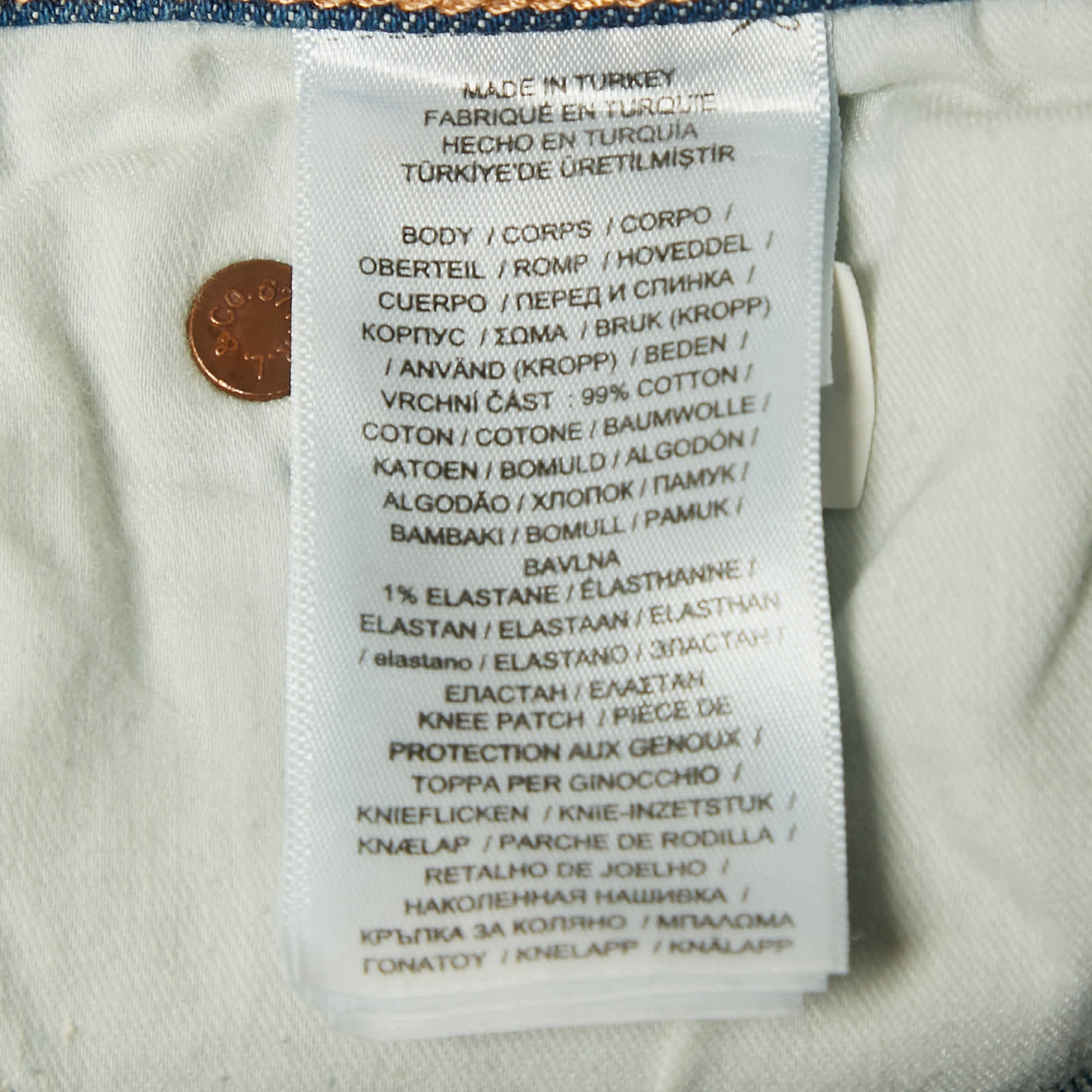 Polo Ralph Lauren Blue Logo Embroidered Denim Jodhpur Jeans M Waist