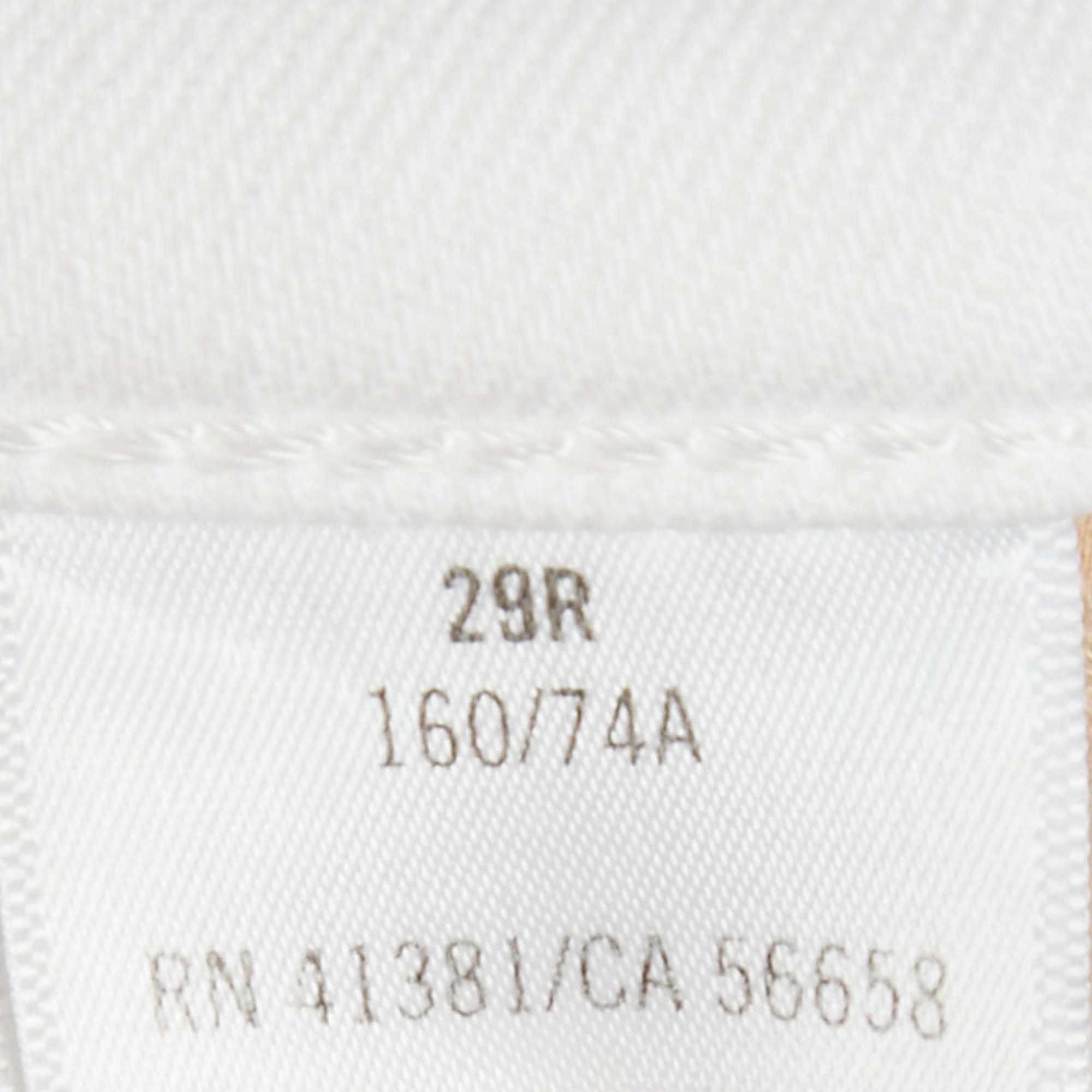 Polo Ralph Lauren White Embroidered Denim Tompkins Skinny Jeans M Waist