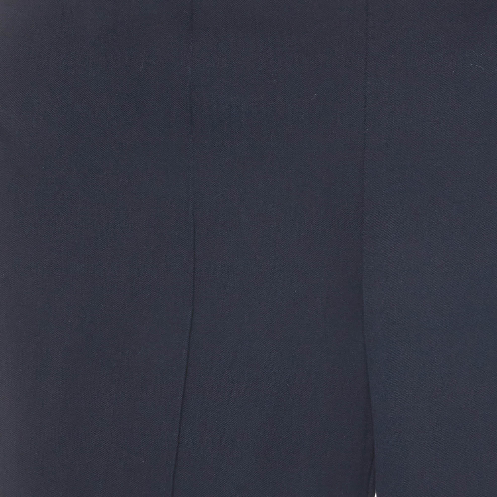 Polo Ralph Lauren Blue Stretch Cotton High Waist Trousers