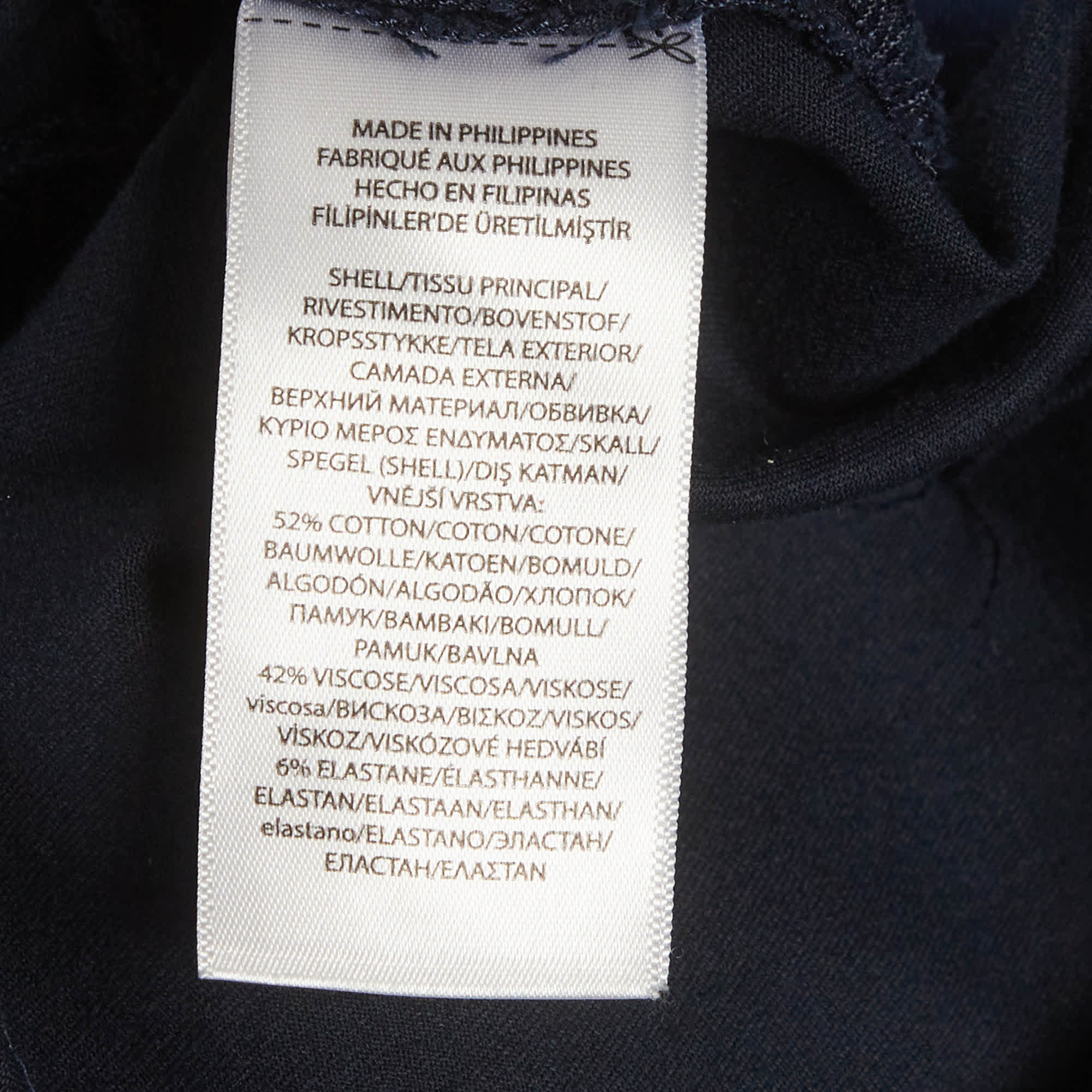 Polo Ralph Lauren Blue Stretch Cotton High Waist Trousers