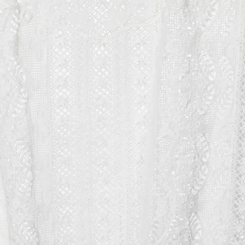 Polo Ralph Lauren White Lace V - Neck Blouse