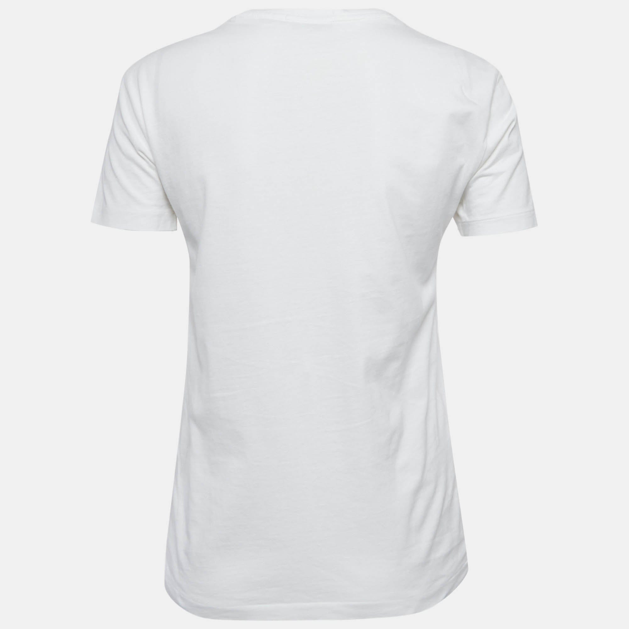 Polo Ralph Lauren White Teddy Print Jersey T - Shirt