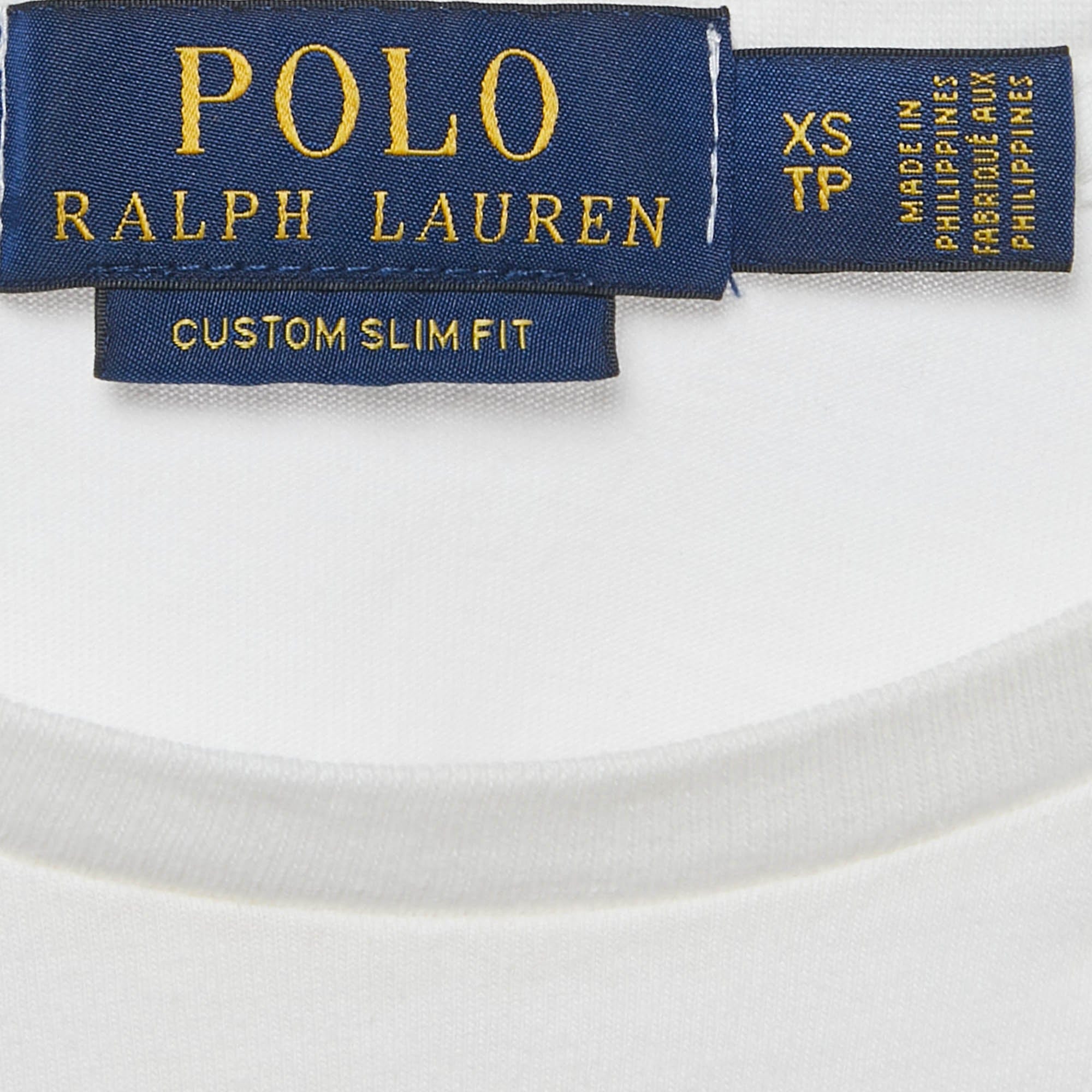 Polo Ralph Lauren White Teddy Print Jersey T - Shirt