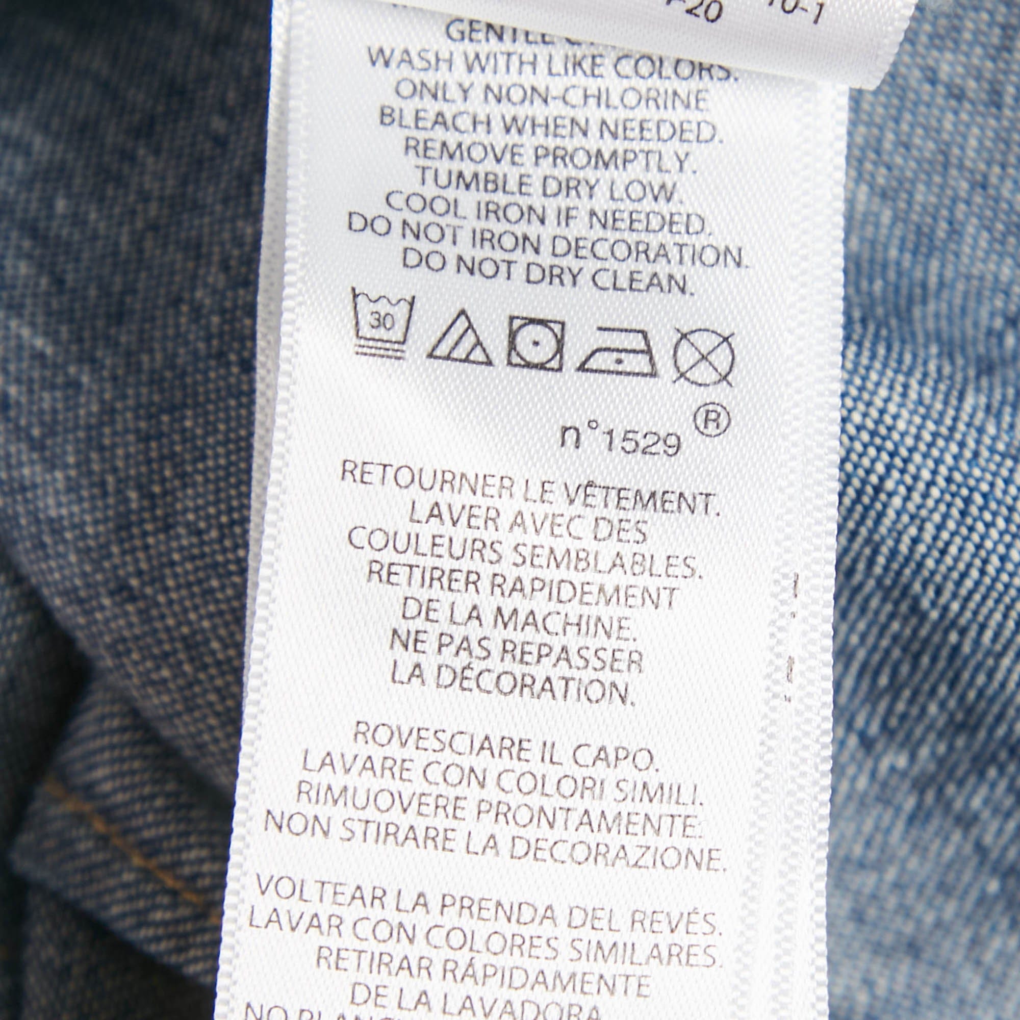 Polo Ralph Lauren Blue Embroidered Denim Shirt Dress