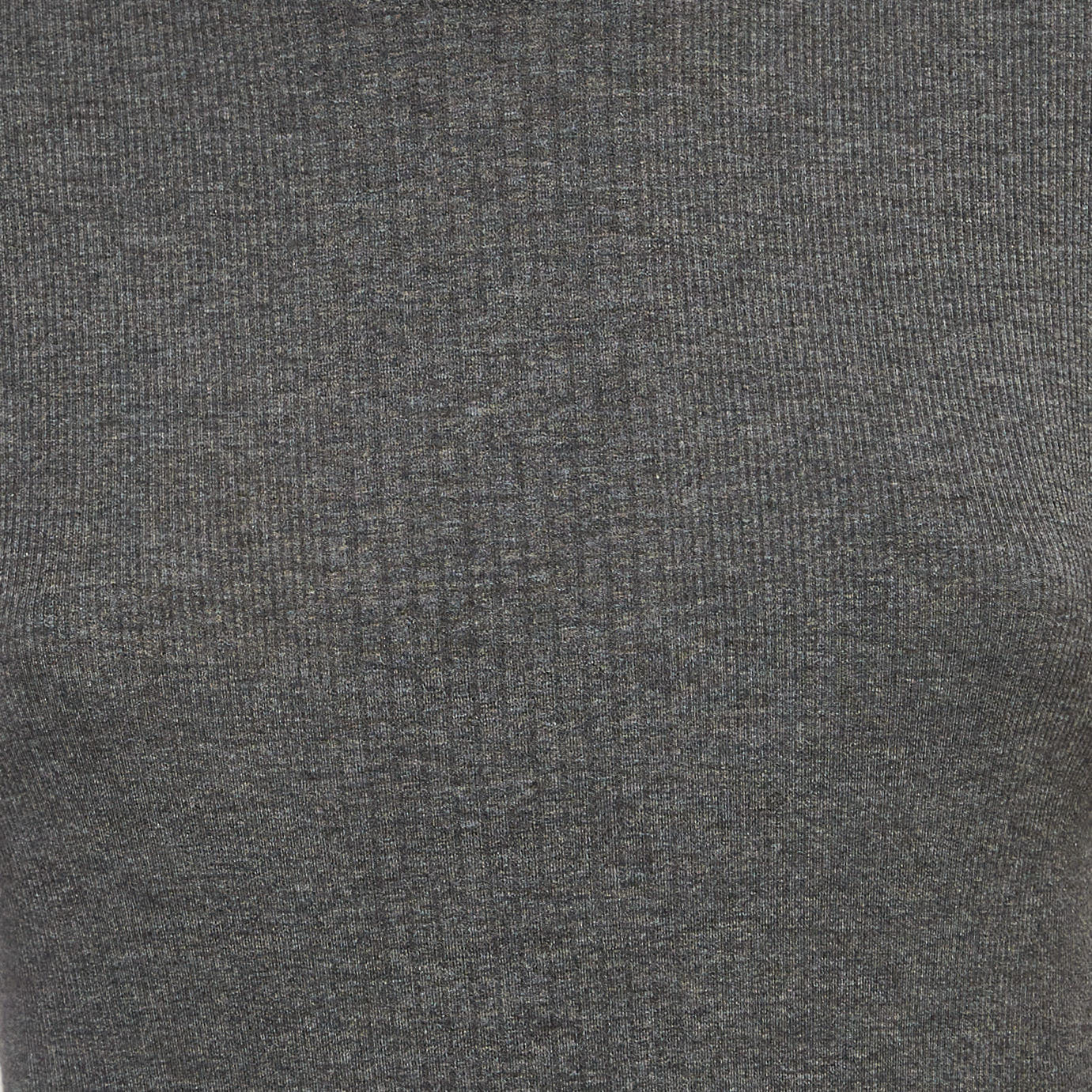Polo Ralph Lauren Grey Suede Trim Rib Knit Sweatshirt