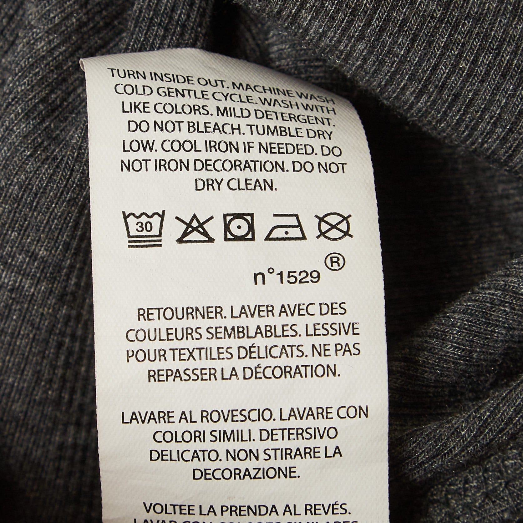 Polo Ralph Lauren Grey Suede Trim Rib Knit Sweatshirt