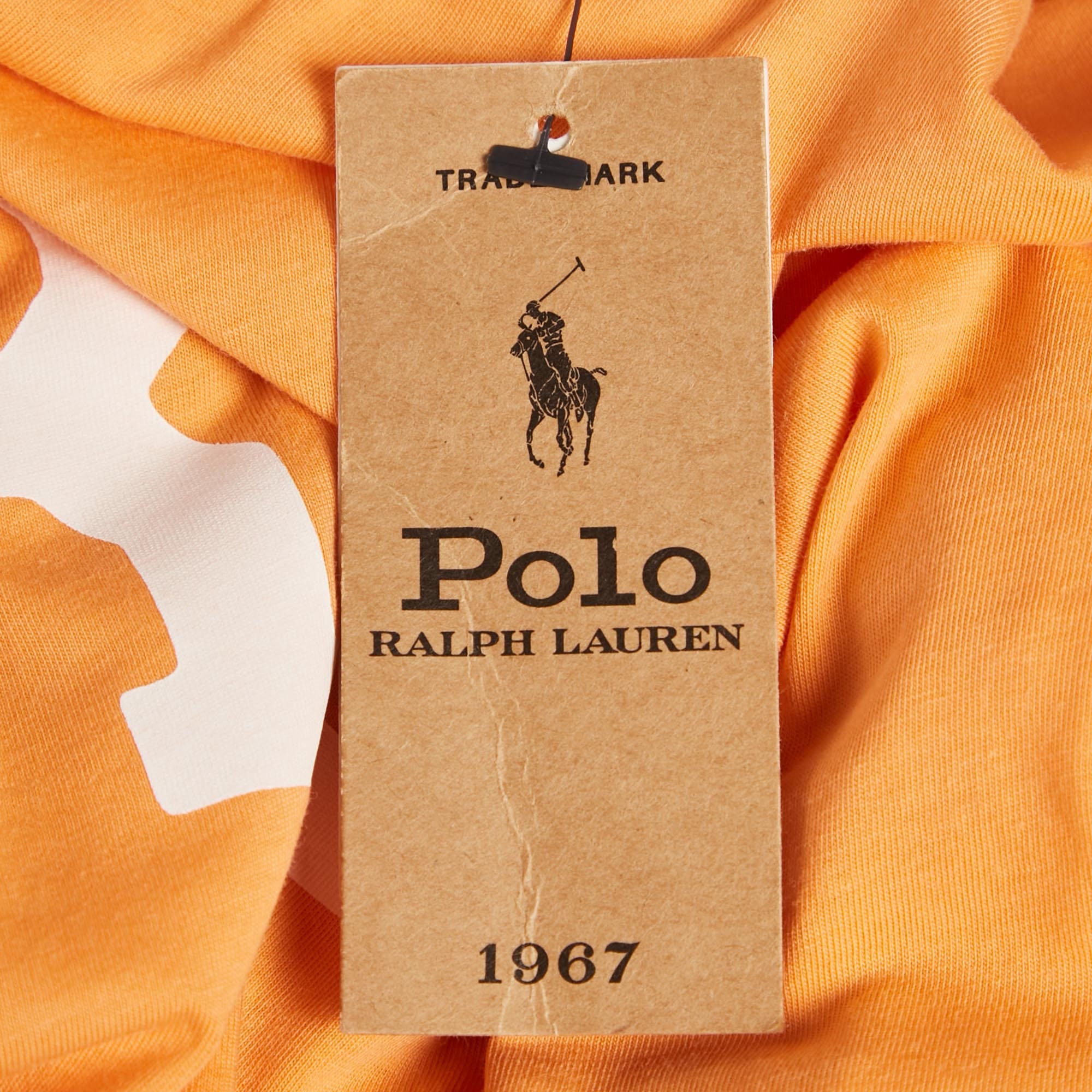 Polo Ralph Lauren Orange Logo Print Jersey T - Shirt