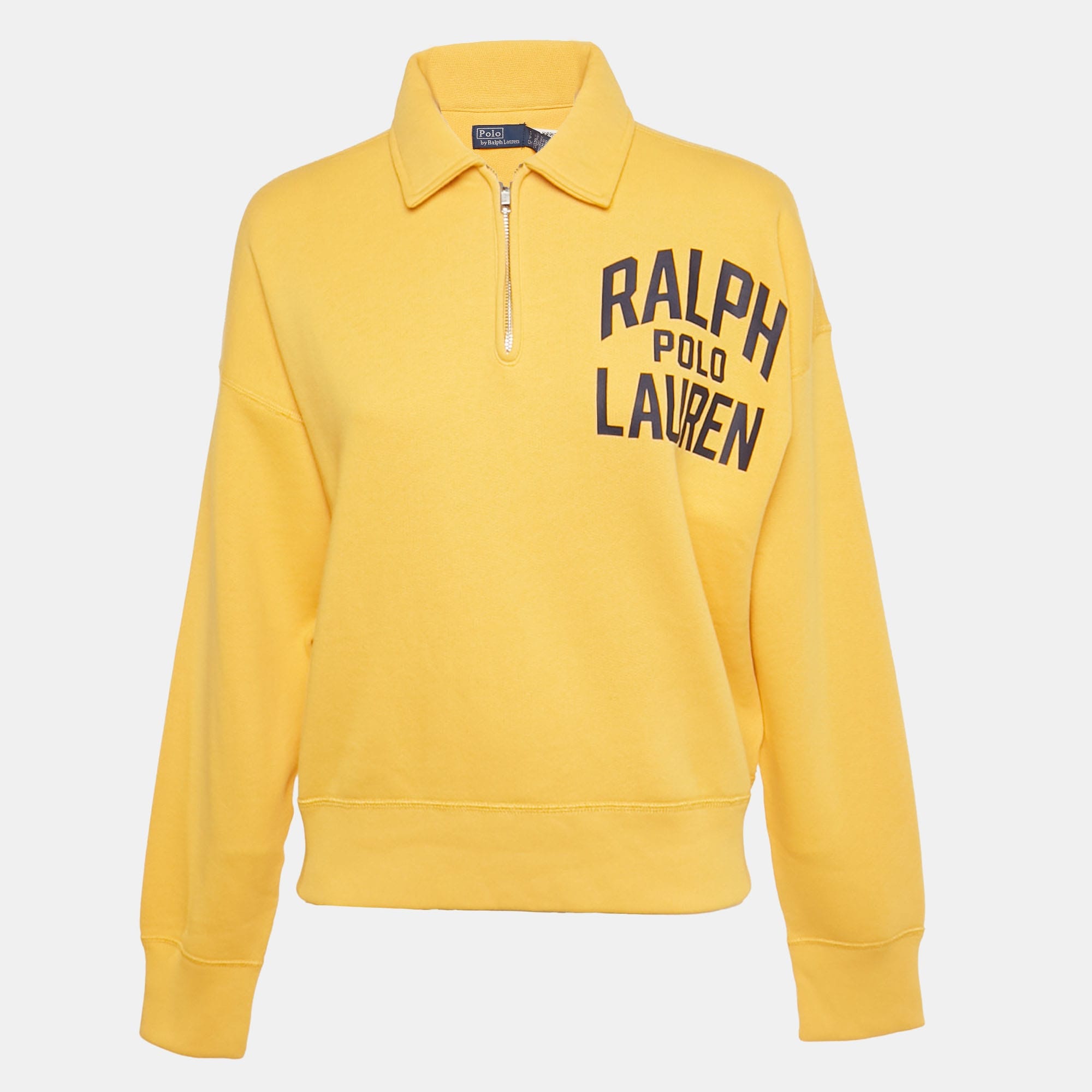 Polo Ralph Lauren Yellow Cotton Zip - Up Sweatshirt