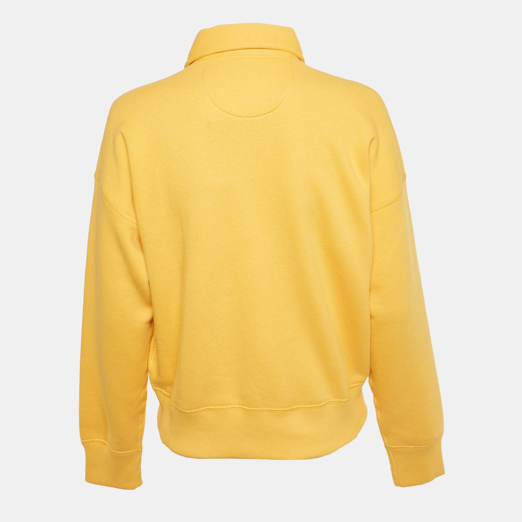 Polo Ralph Lauren Yellow Cotton Zip - Up Sweatshirt