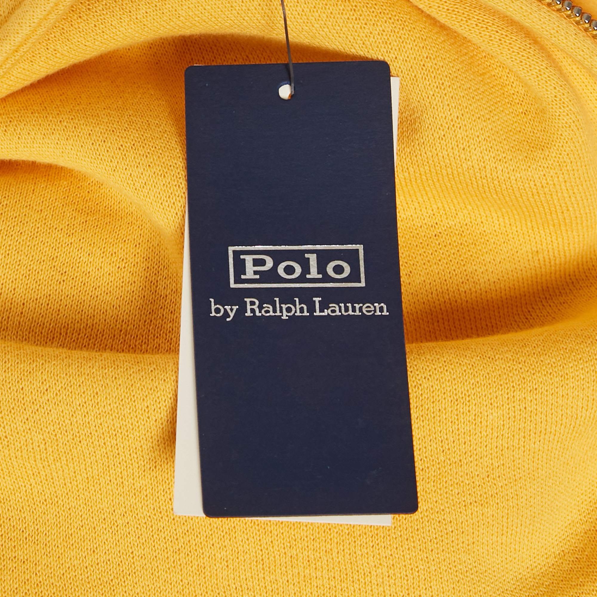 Polo Ralph Lauren Yellow Cotton Zip - Up Sweatshirt