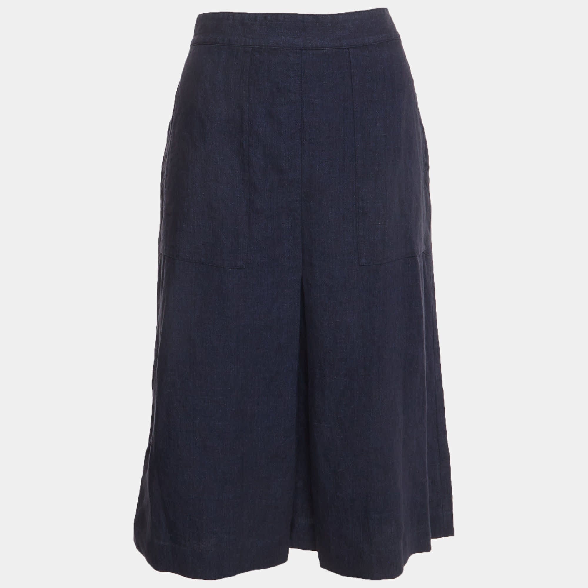 Polo Ralph Lauren Blue Chambray Midi Skirt