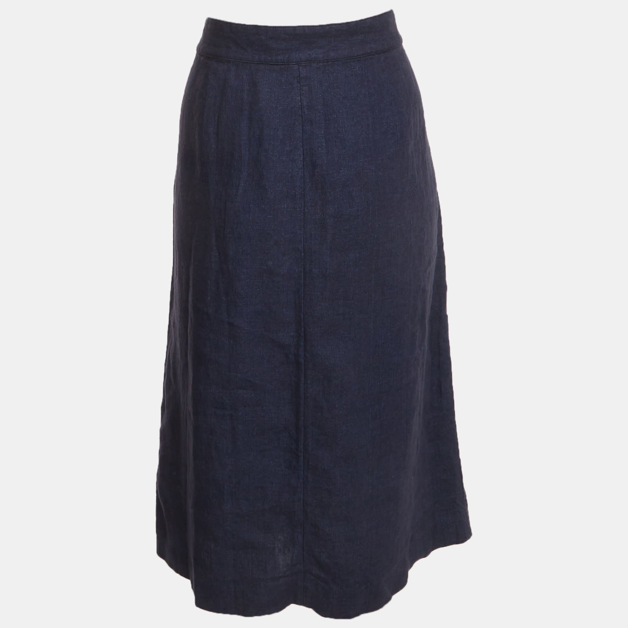Polo Ralph Lauren Blue Chambray Midi Skirt