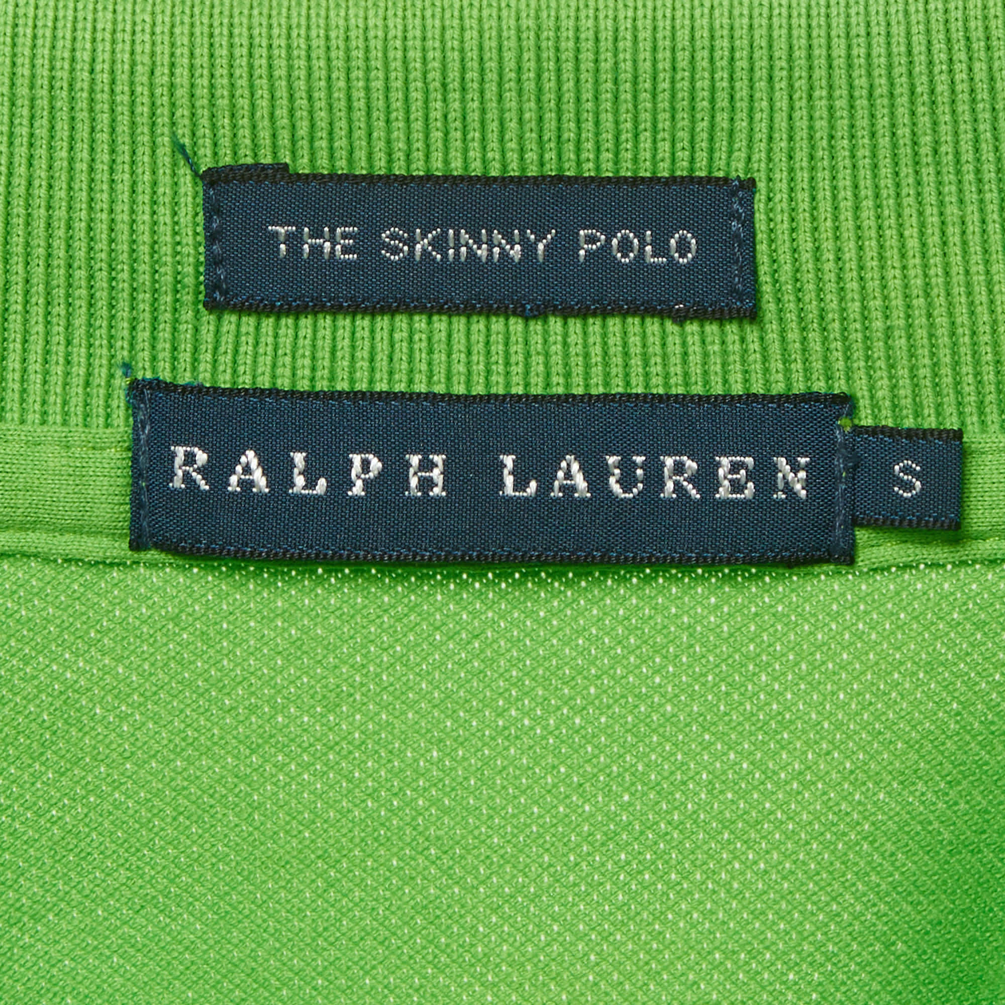 Polo Ralph Lauren Green Embroidered Pique Polo T - Shirt