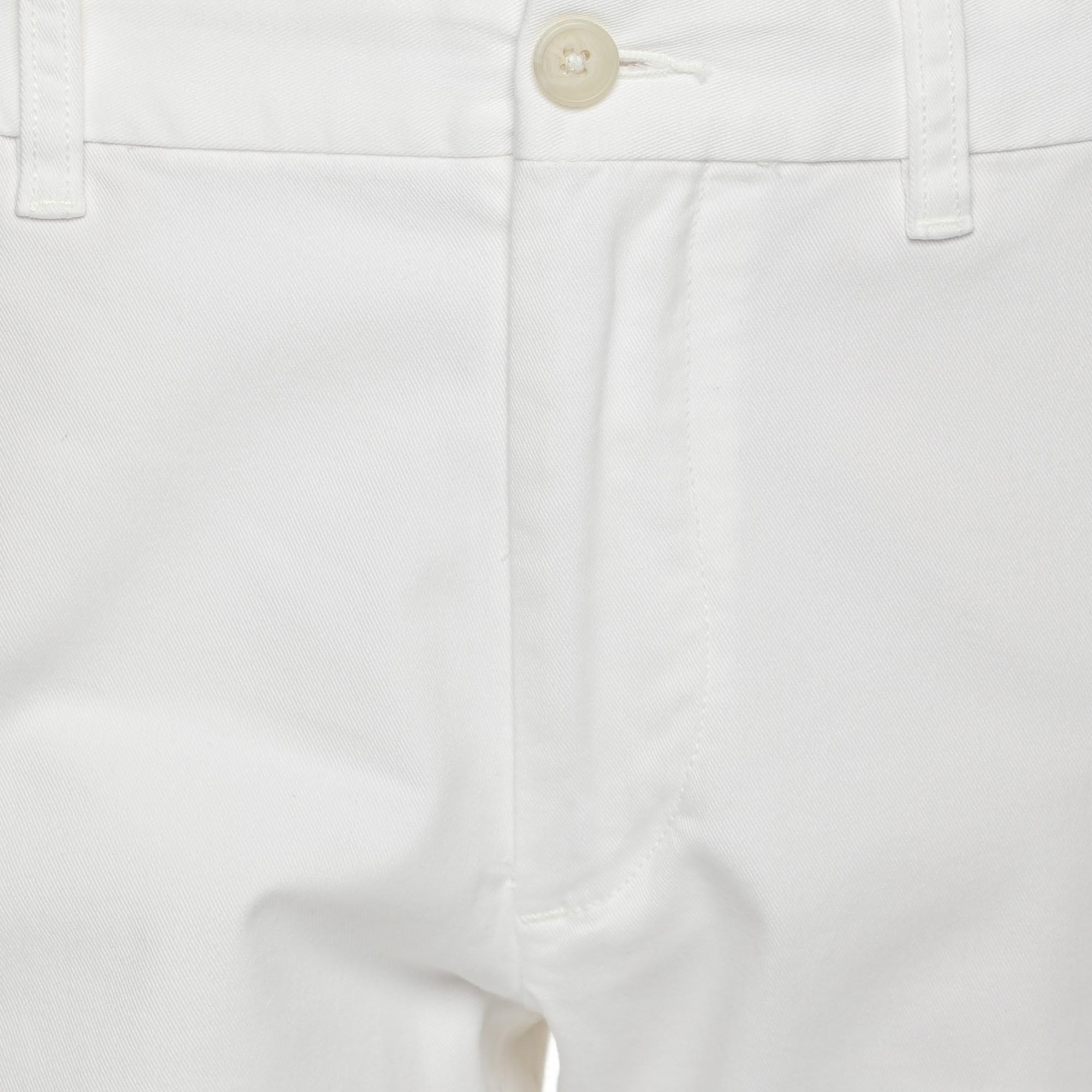 Polo Ralph Lauren White Stretch Fabric The Slim Chino Trouser