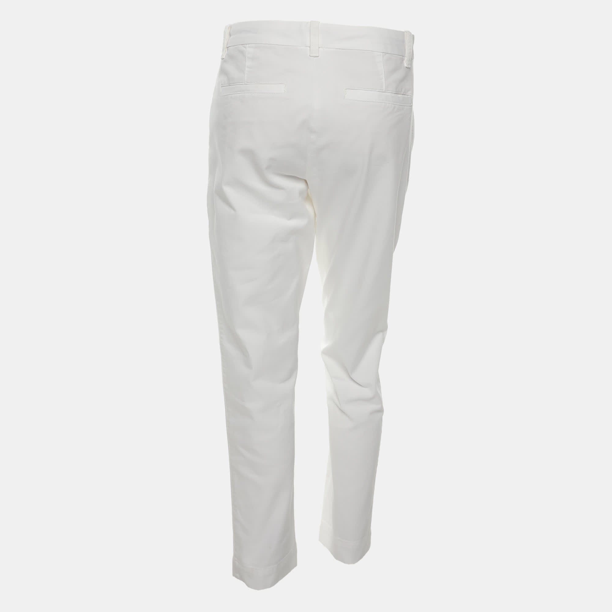 Polo Ralph Lauren White Stretch Fabric The Slim Chino Trouser