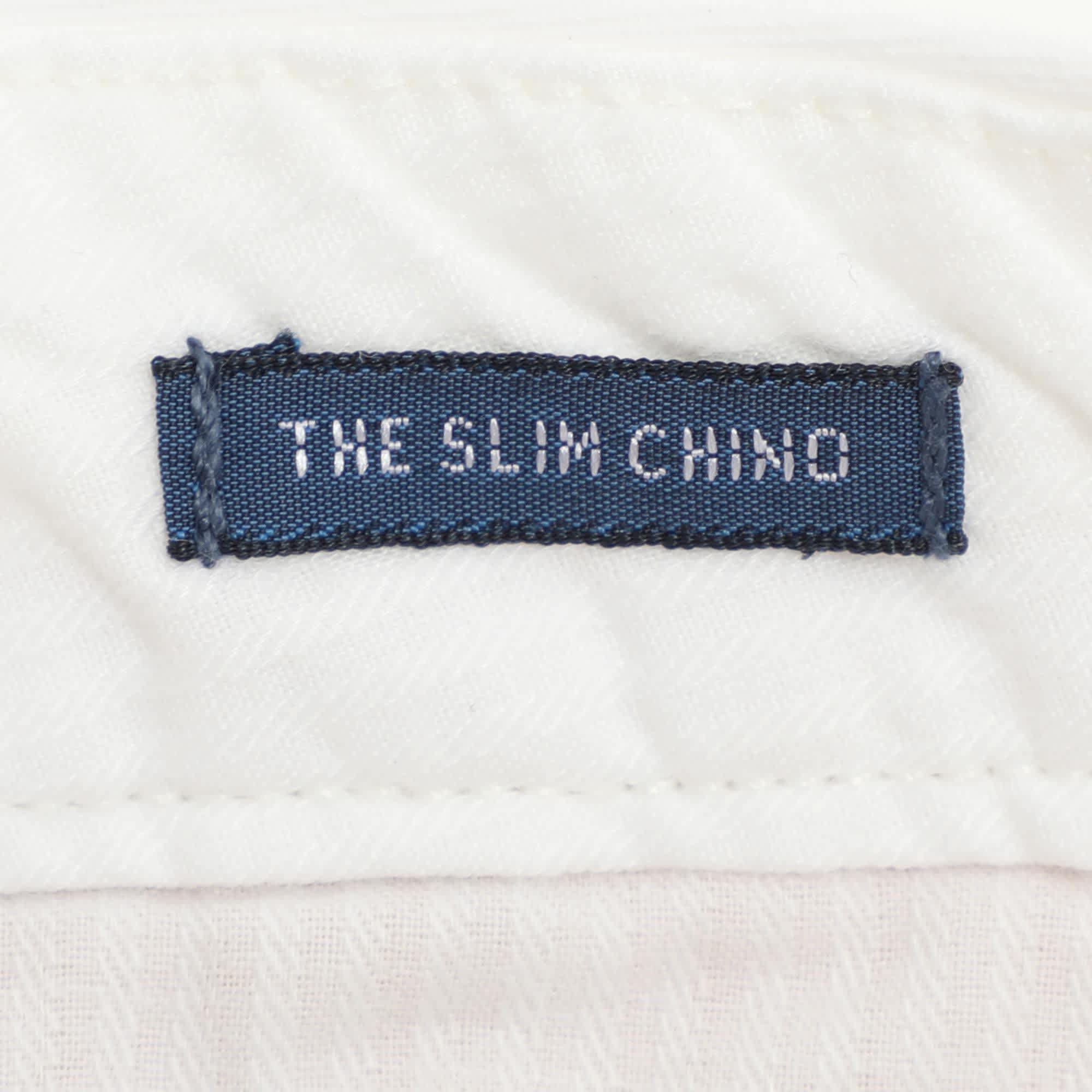 Polo Ralph Lauren White Stretch Fabric The Slim Chino Trouser