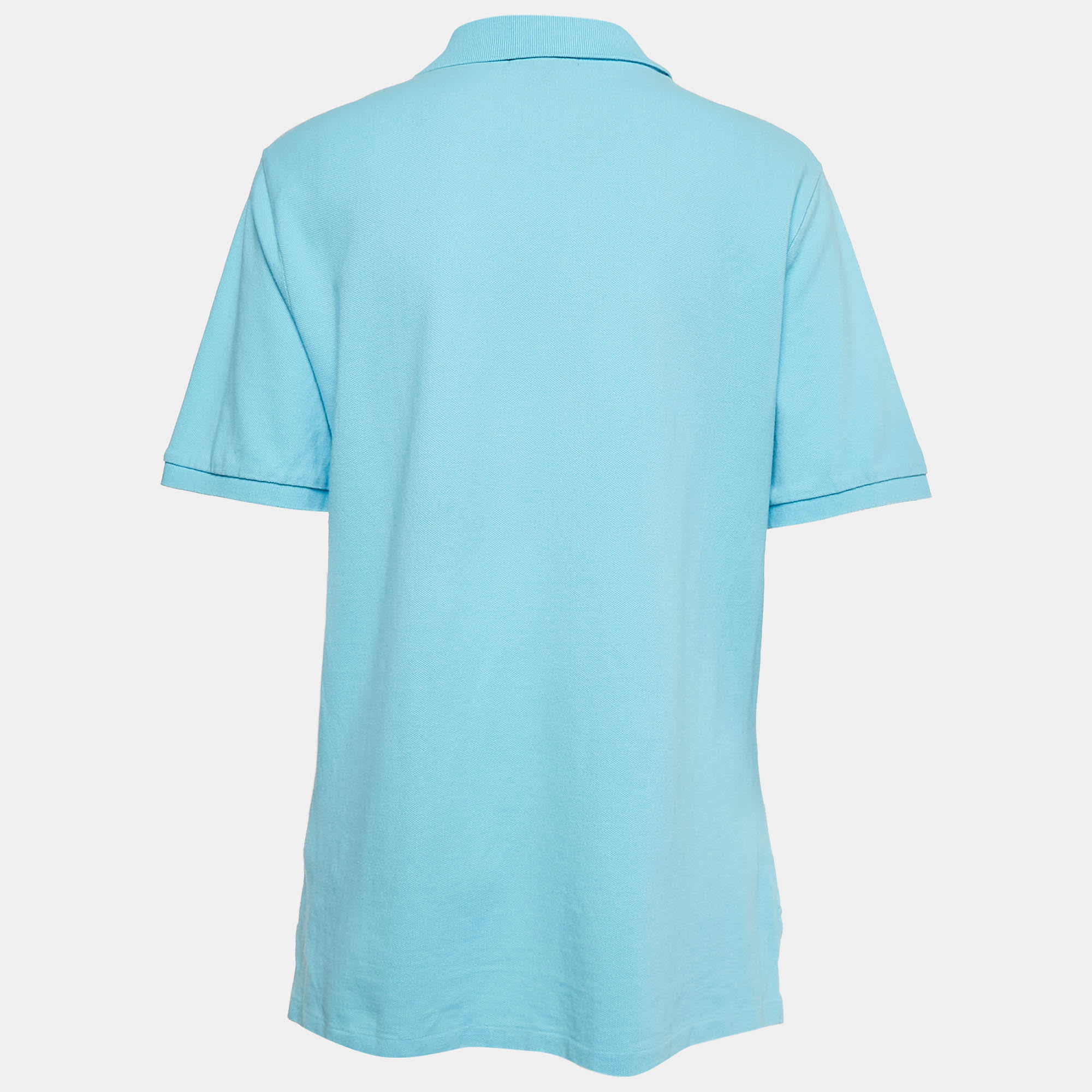 Polo Ralph Lauren Blue Logo Embroidered Cotton Polo T - Shirt