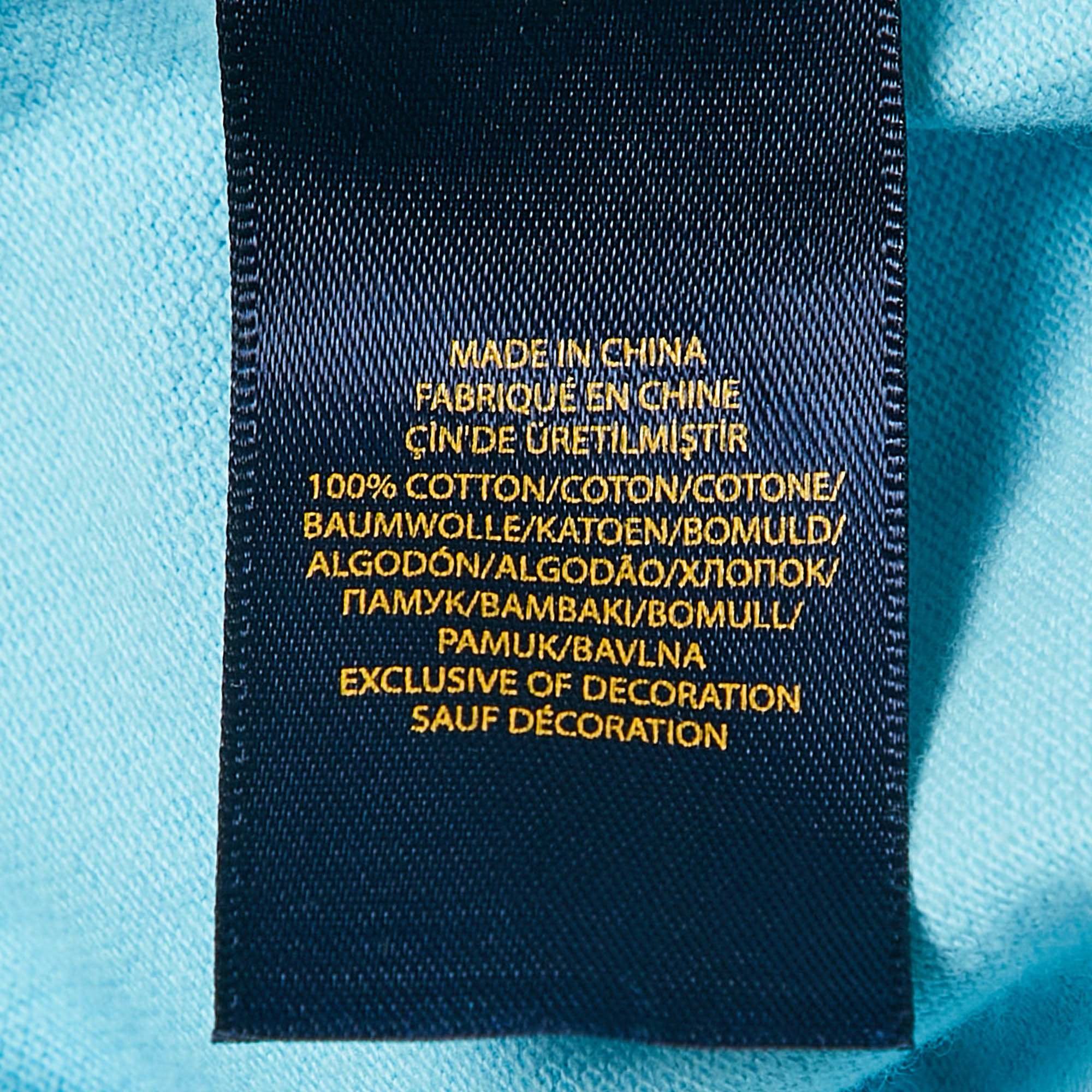 Polo Ralph Lauren Blue Logo Embroidered Cotton Polo T - Shirt