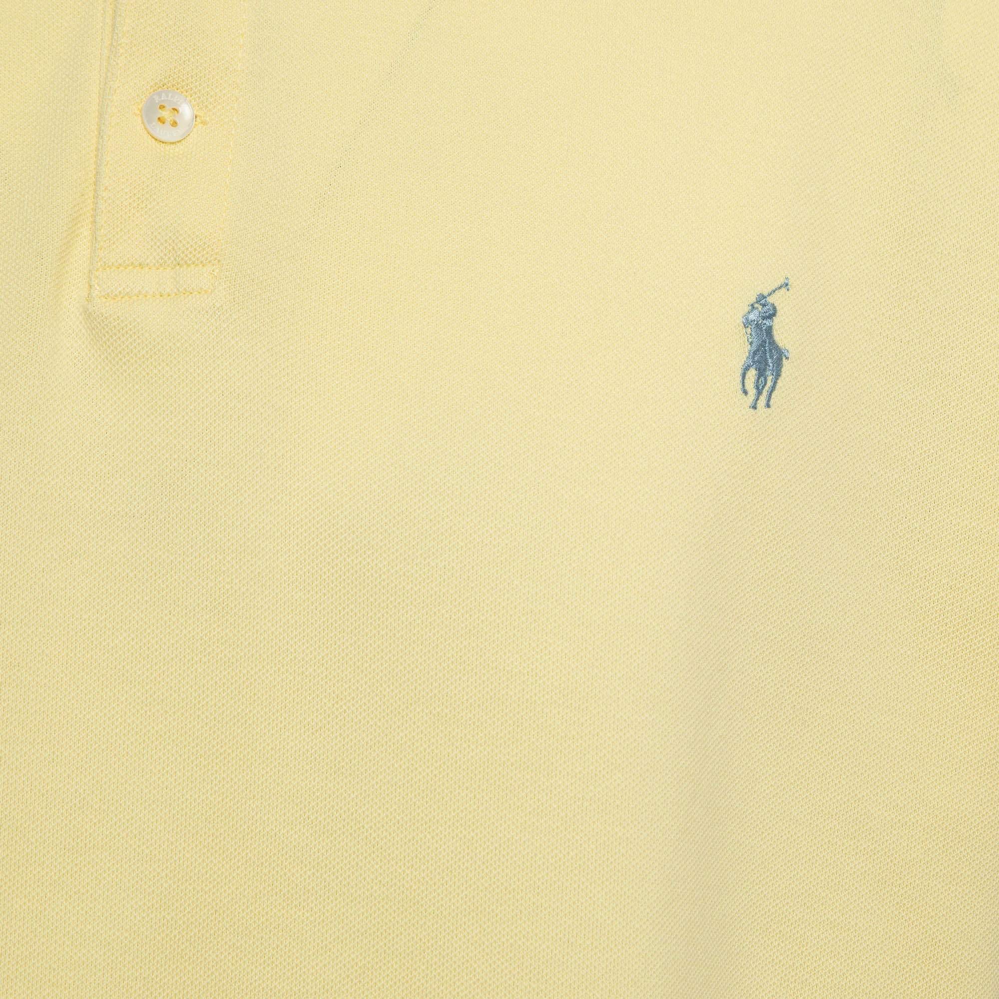 Polo Ralph Lauren Yellow Pique Knit Polo T - Shirt