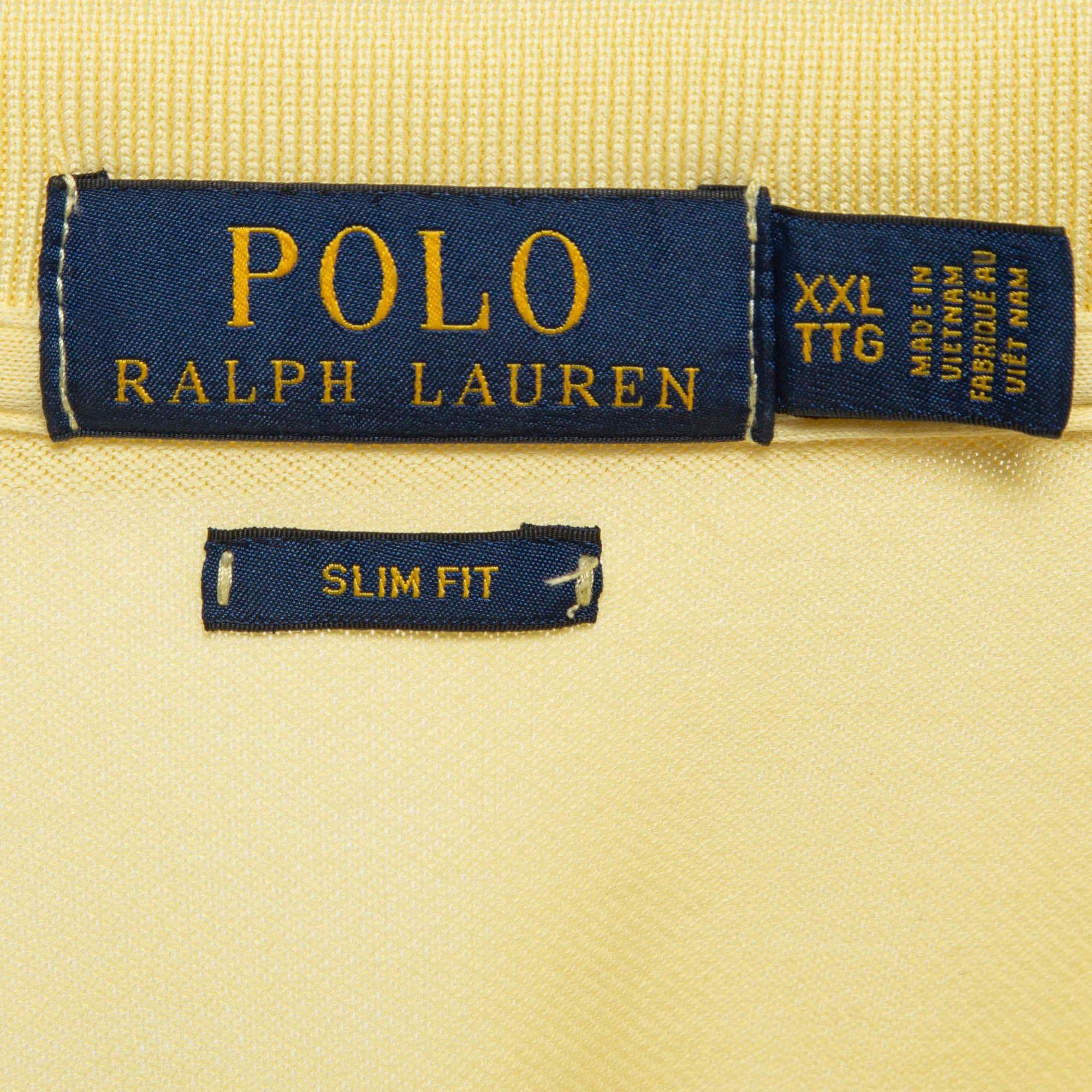 Polo Ralph Lauren Yellow Pique Knit Polo T - Shirt