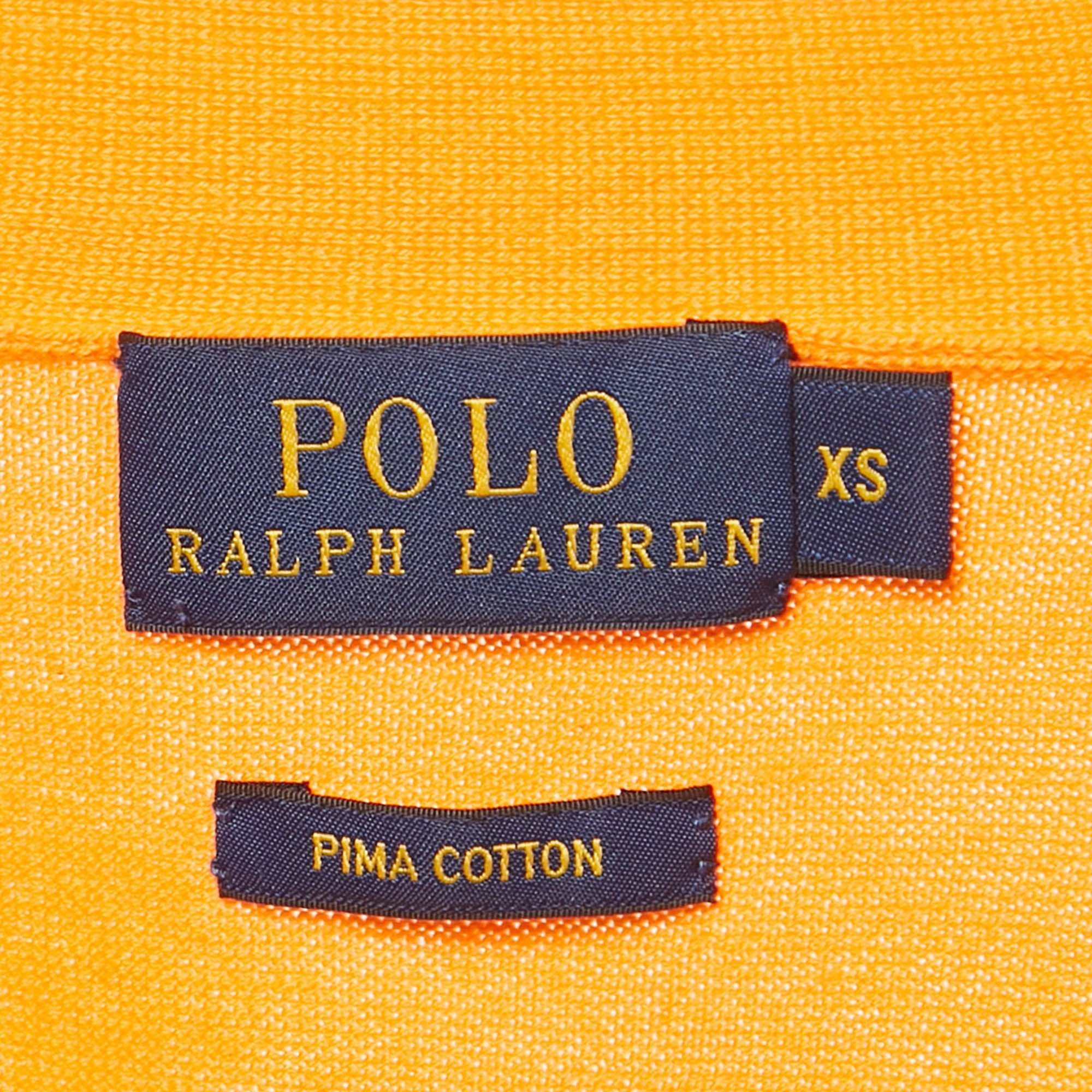 Polo Ralph Lauren Orange Cotton Knit Cardigan