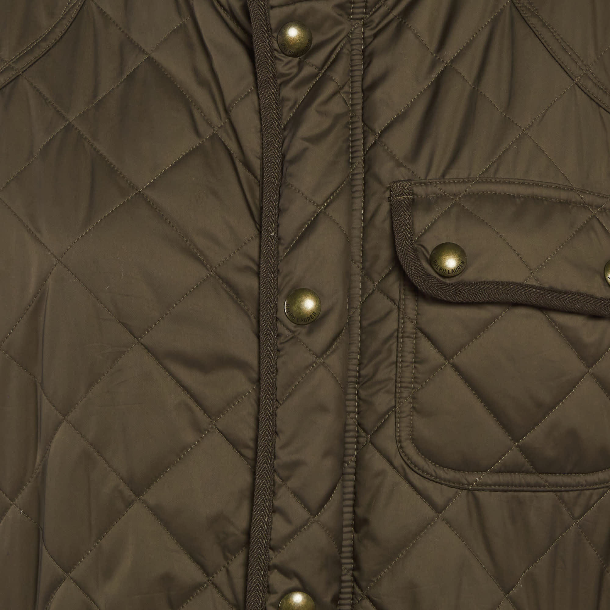 Polo Ralph Lauren Brown Quilted Zip Up Vest