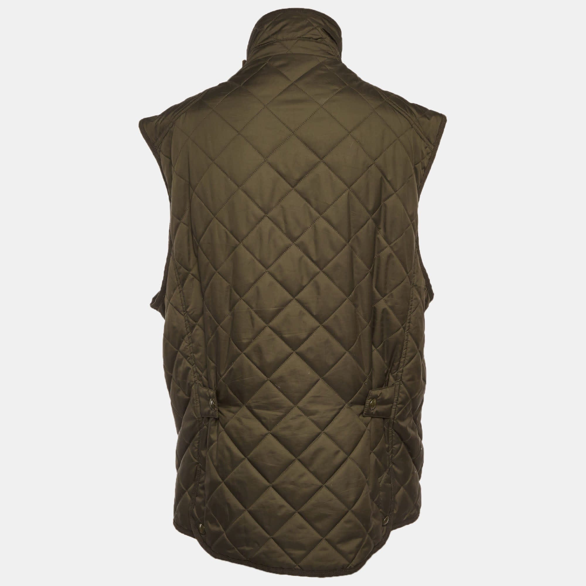 Polo Ralph Lauren Brown Quilted Zip Up Vest