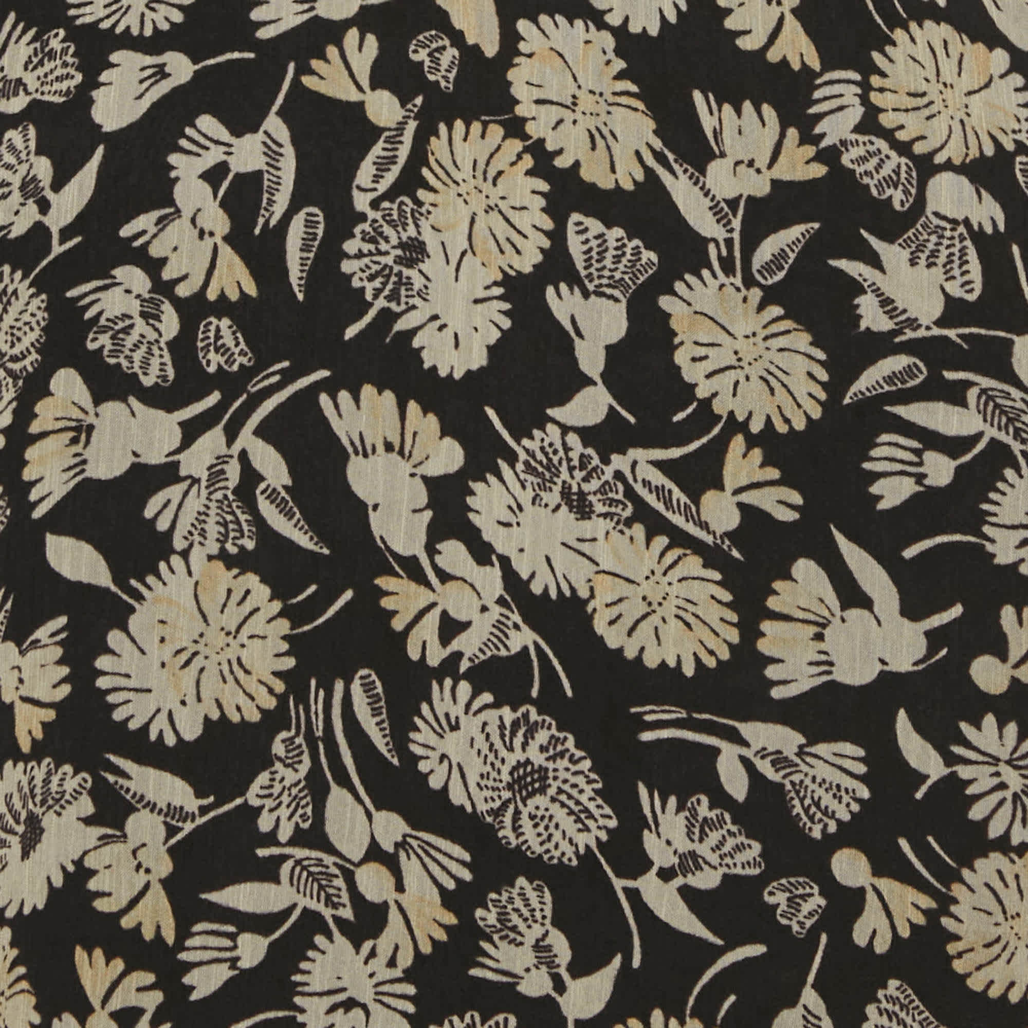 Polo Ralph Lauren Black Floral Print One Shoulder Blouse