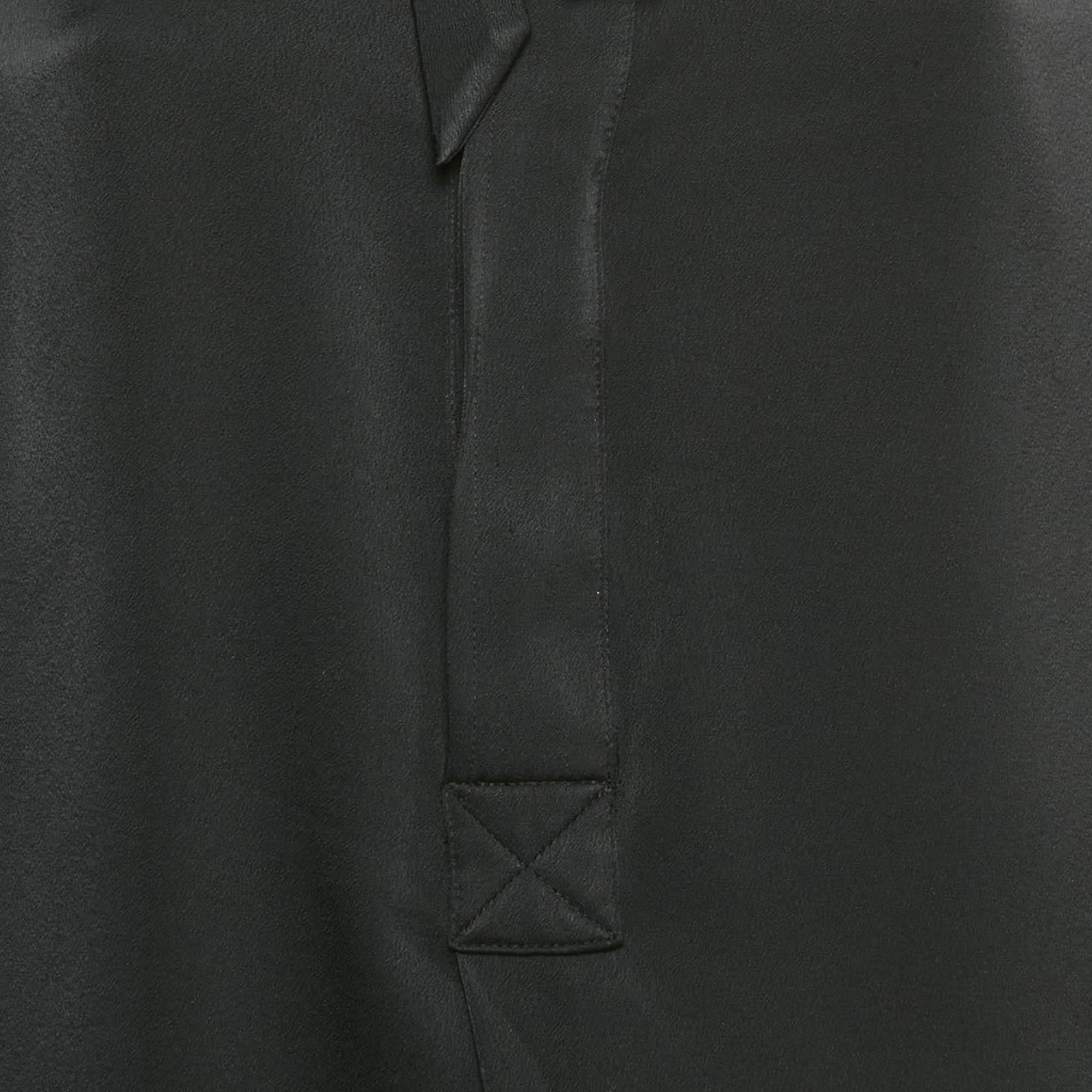 Polo Ralph Lauren Black Satin Mini Dress