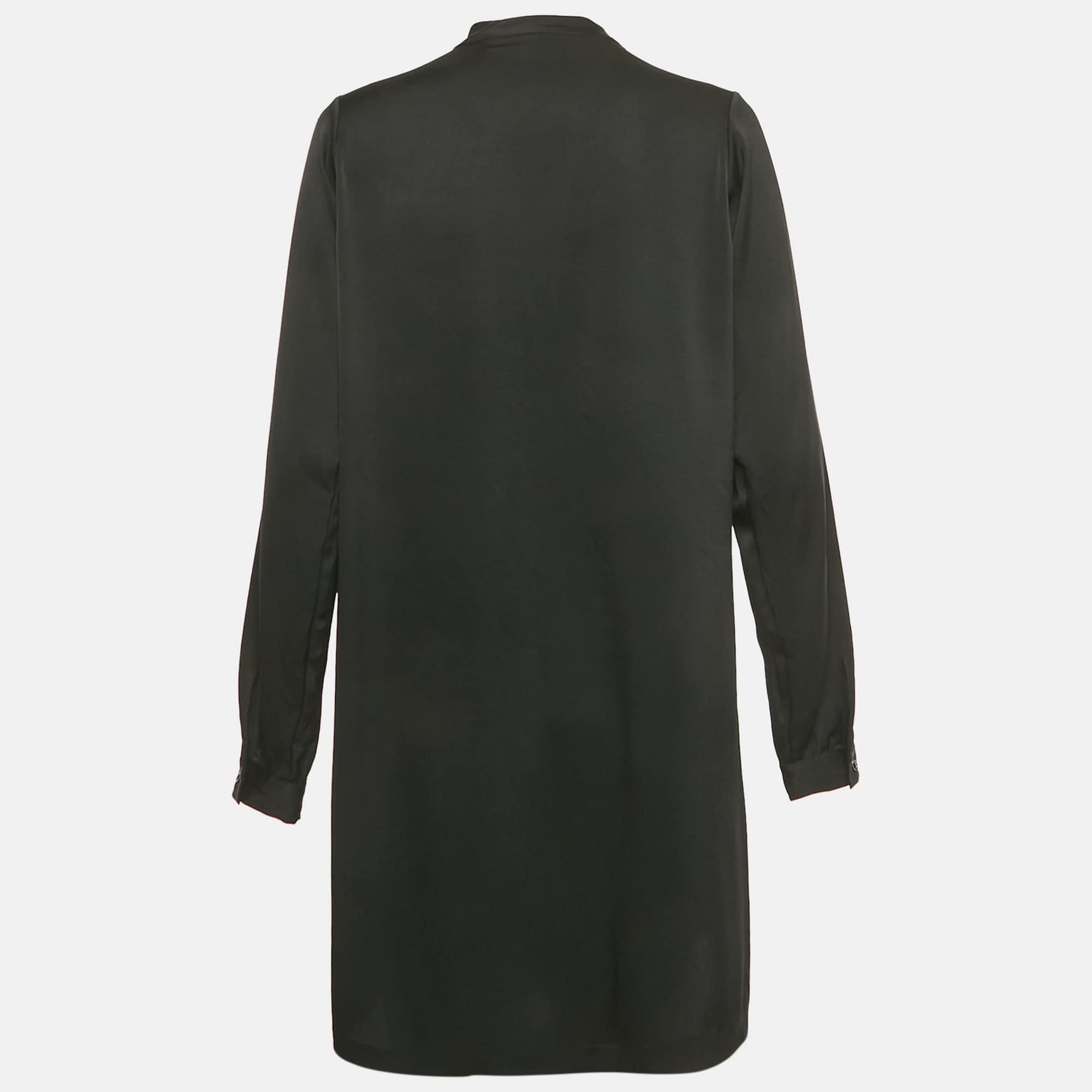 Polo Ralph Lauren Black Satin Mini Dress