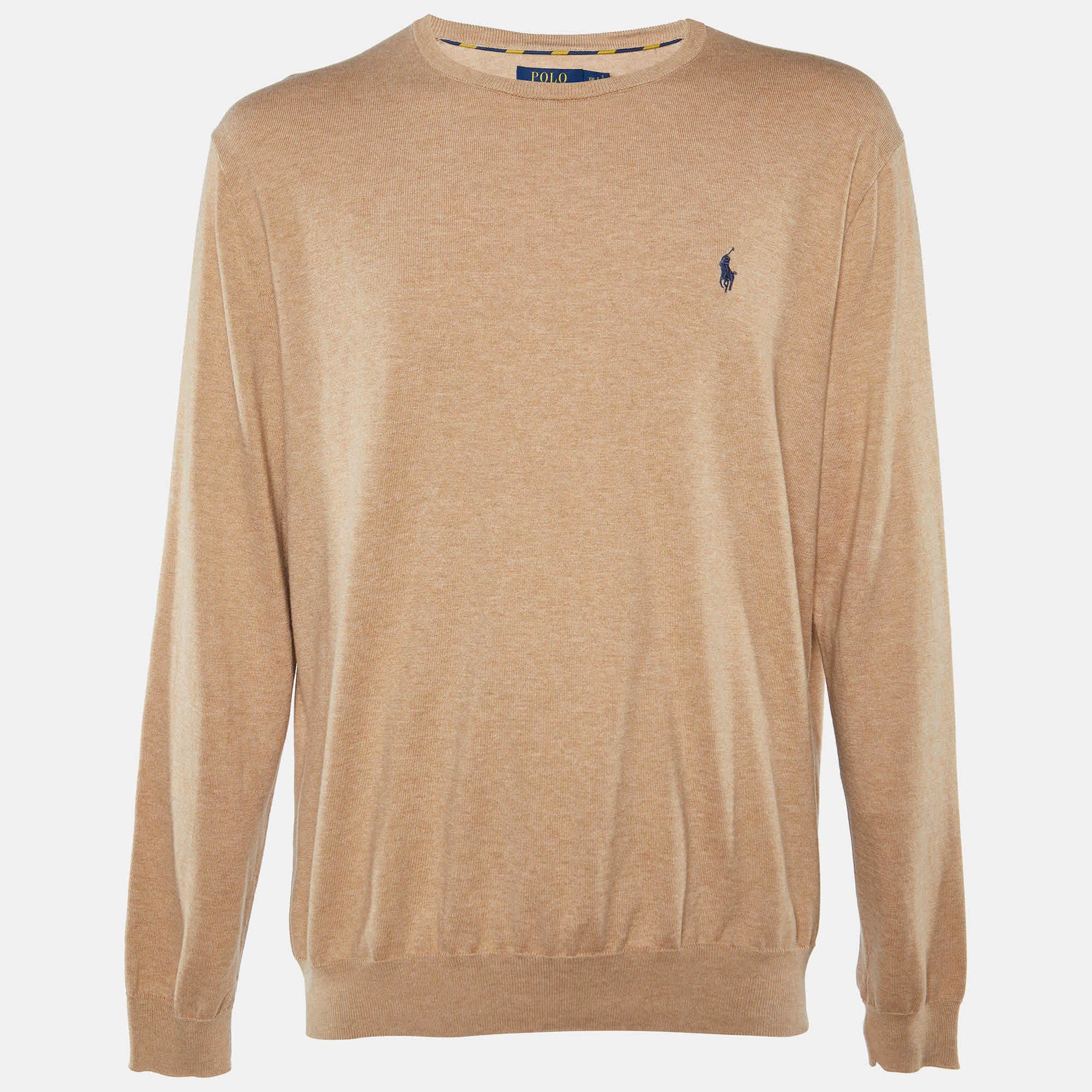 Polo Ralph Lauren Beige Cotton Knit Long Sleeve Jumper 2Xl