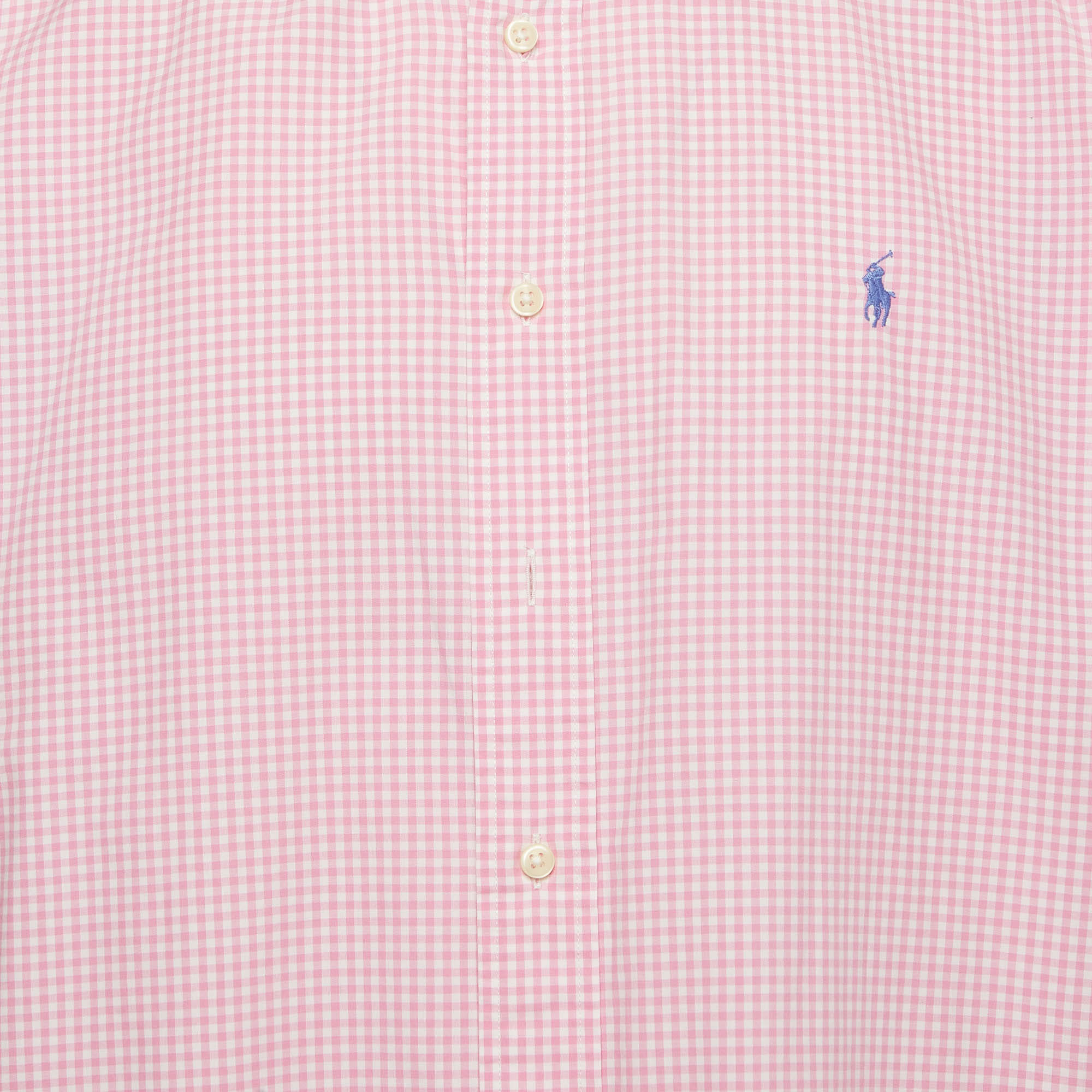 Polo Ralph Lauren Pink Gingham Cotton Button Up Shirt