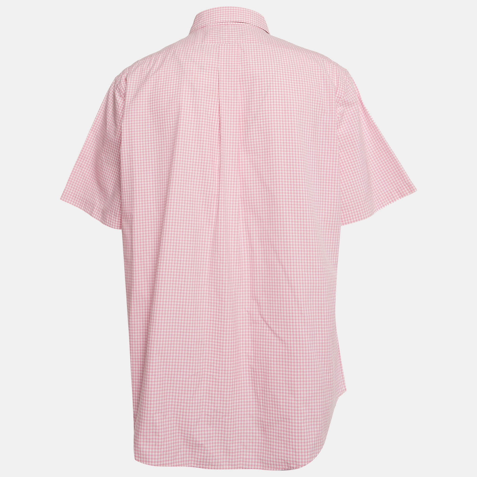 Polo Ralph Lauren Pink Gingham Cotton Button Up Shirt