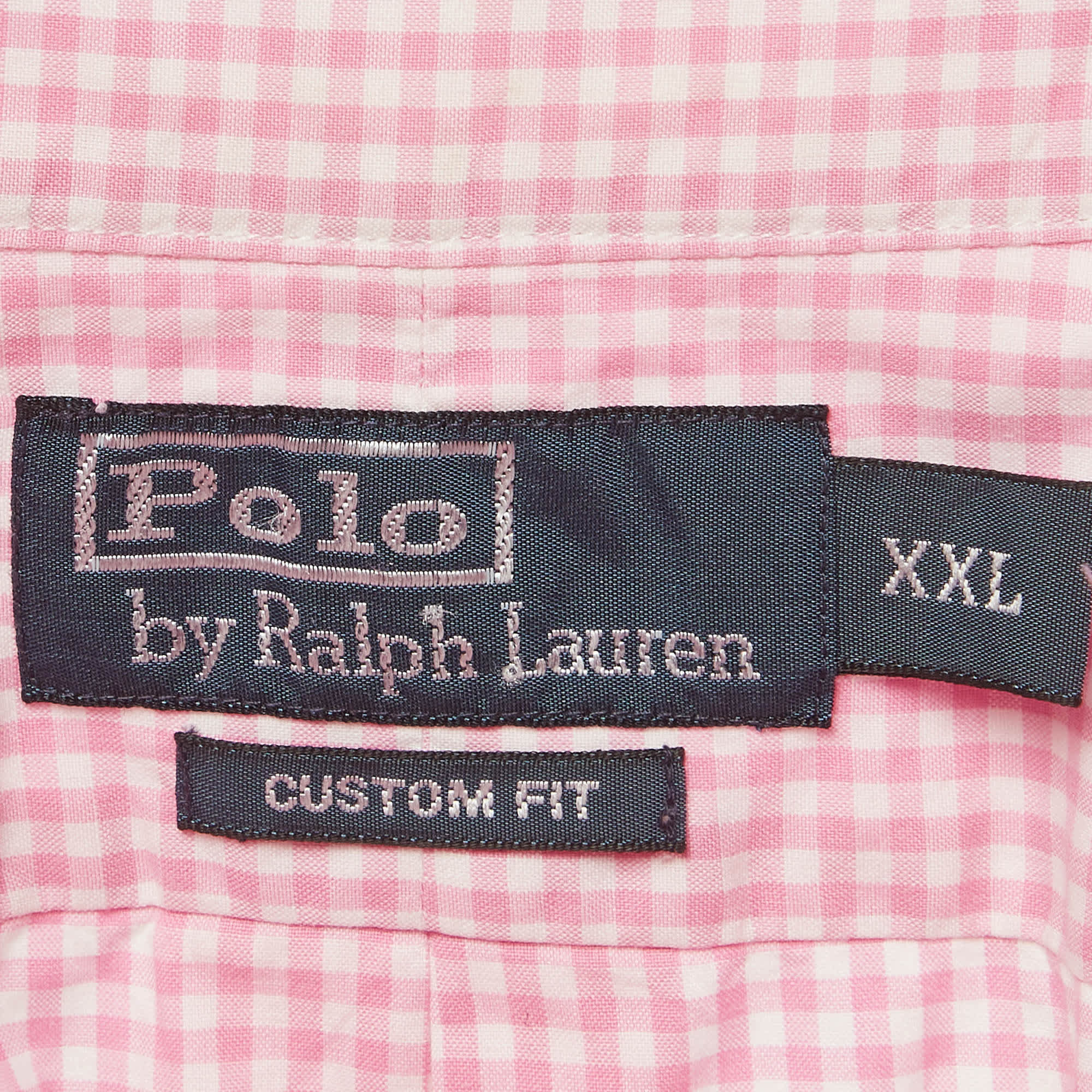 Polo Ralph Lauren Pink Gingham Cotton Button Up Shirt