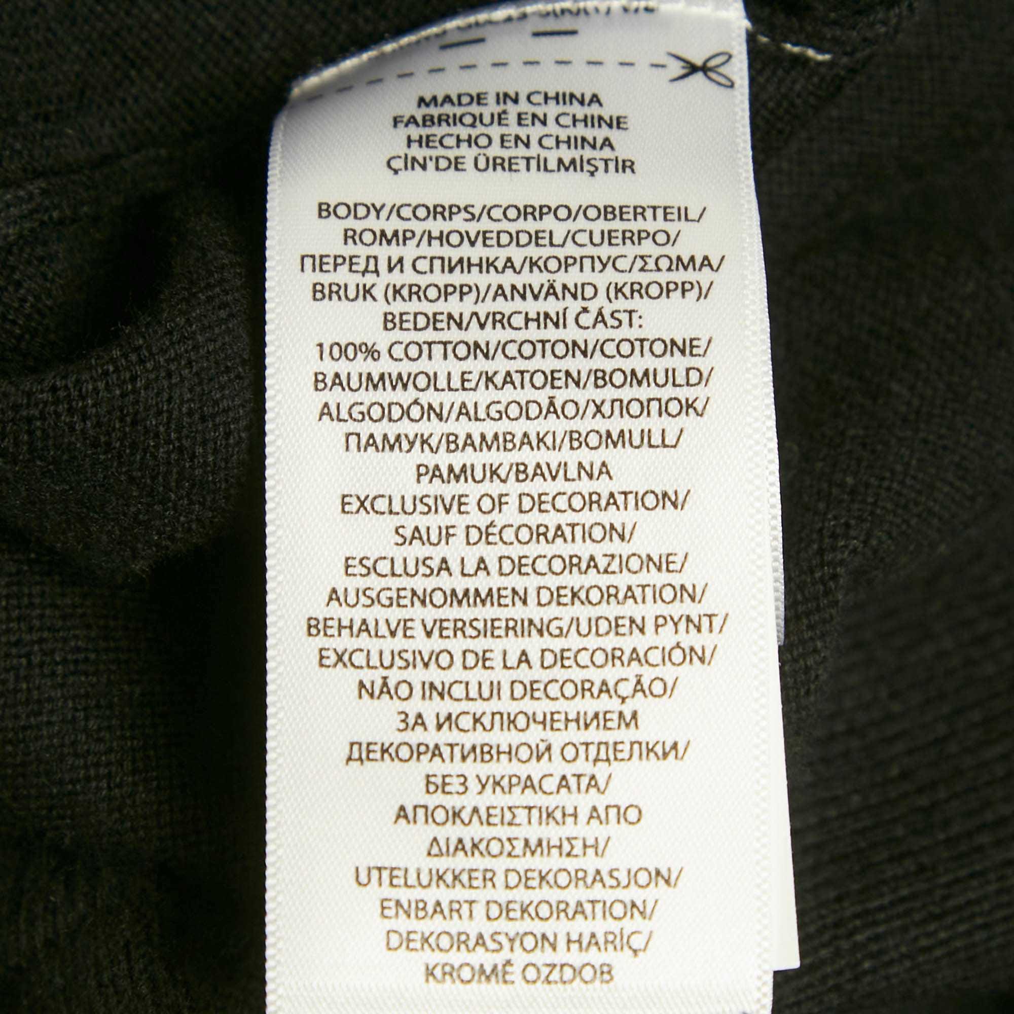 Polo Ralph Lauren Black Logo Embroidered Cotton V - Neck Sweater