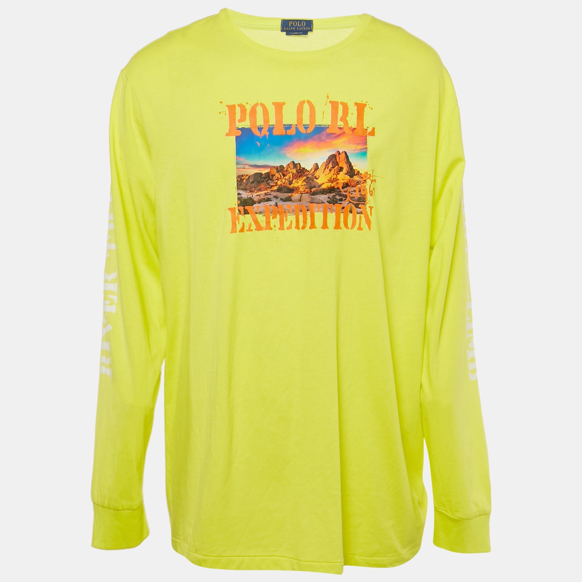Polo Ralph Lauren Yellow Graphic Print Jersey T - Shirt