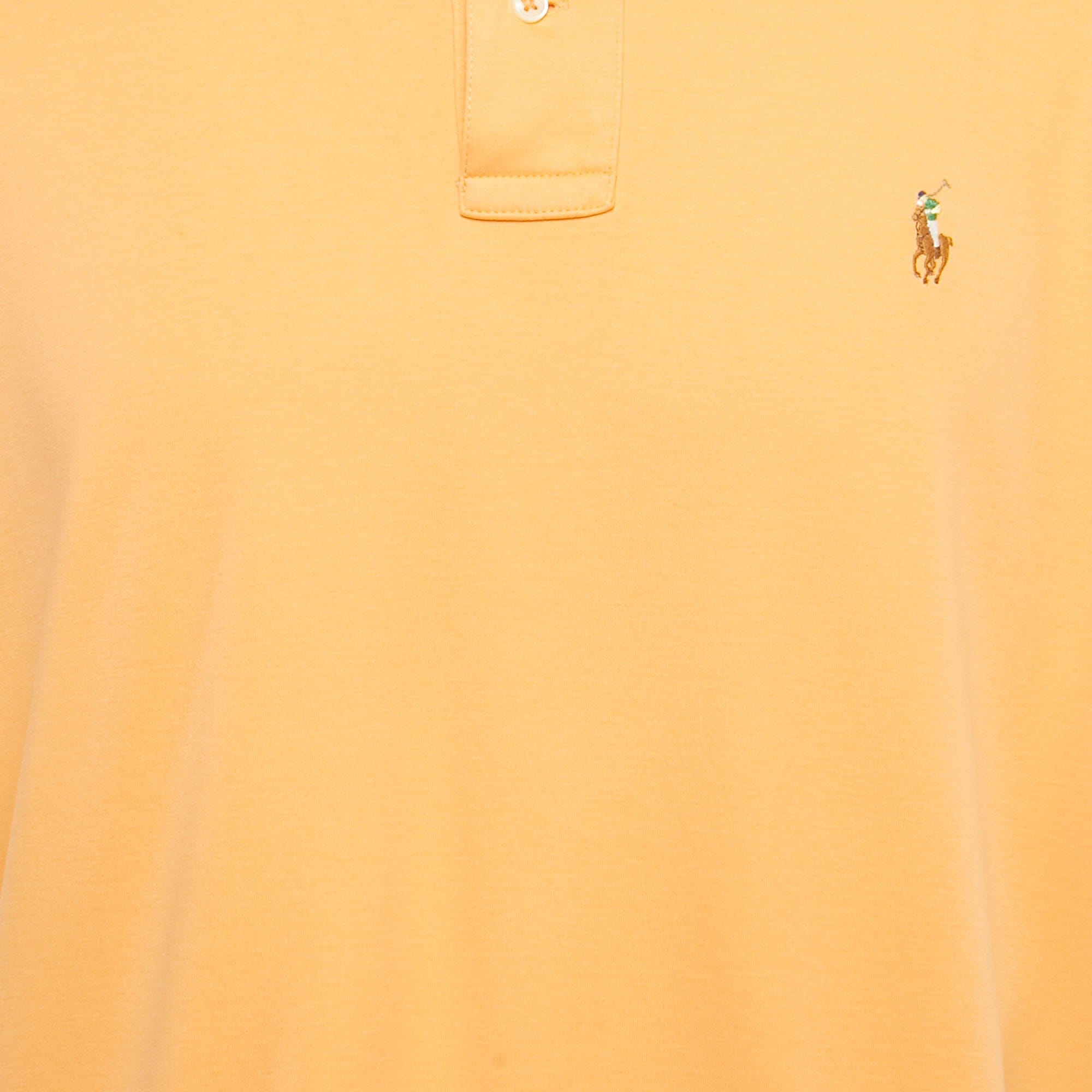Polo Ralph Lauren Orange Pima Jersey Polo T - Shirt