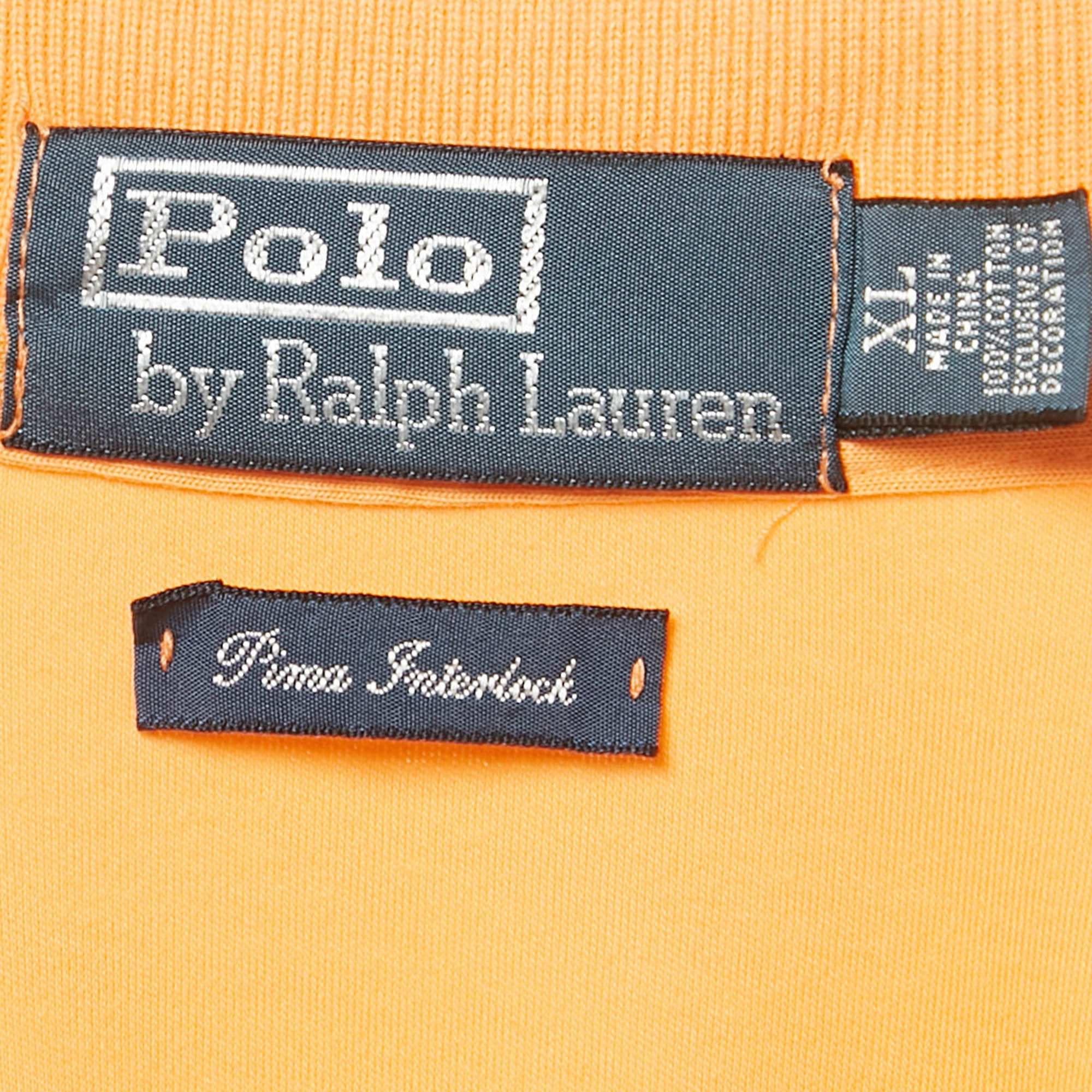 Polo Ralph Lauren Orange Pima Jersey Polo T - Shirt
