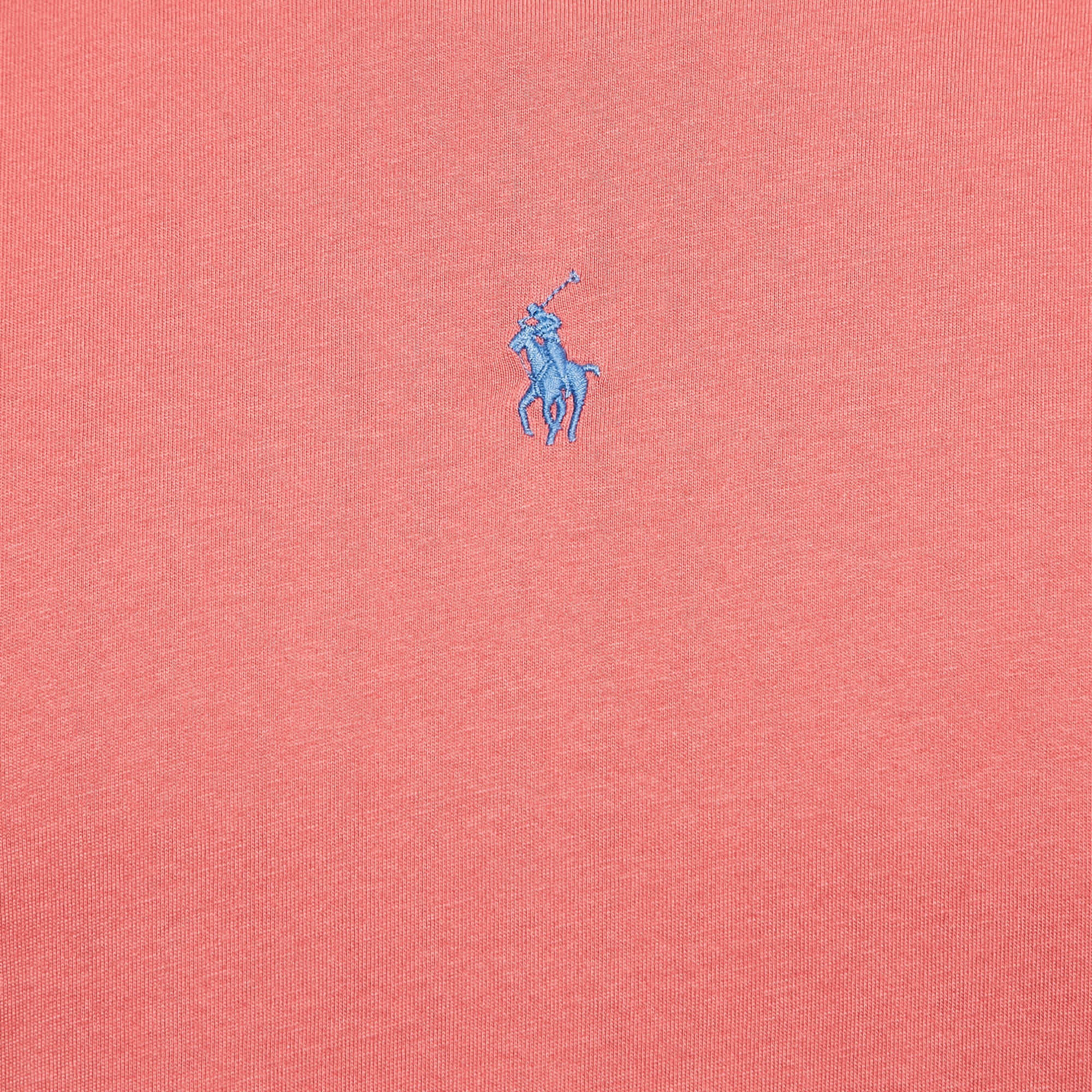 Polo Ralph Lauren Pink Jersey Custom Slim Fit T - Shirt