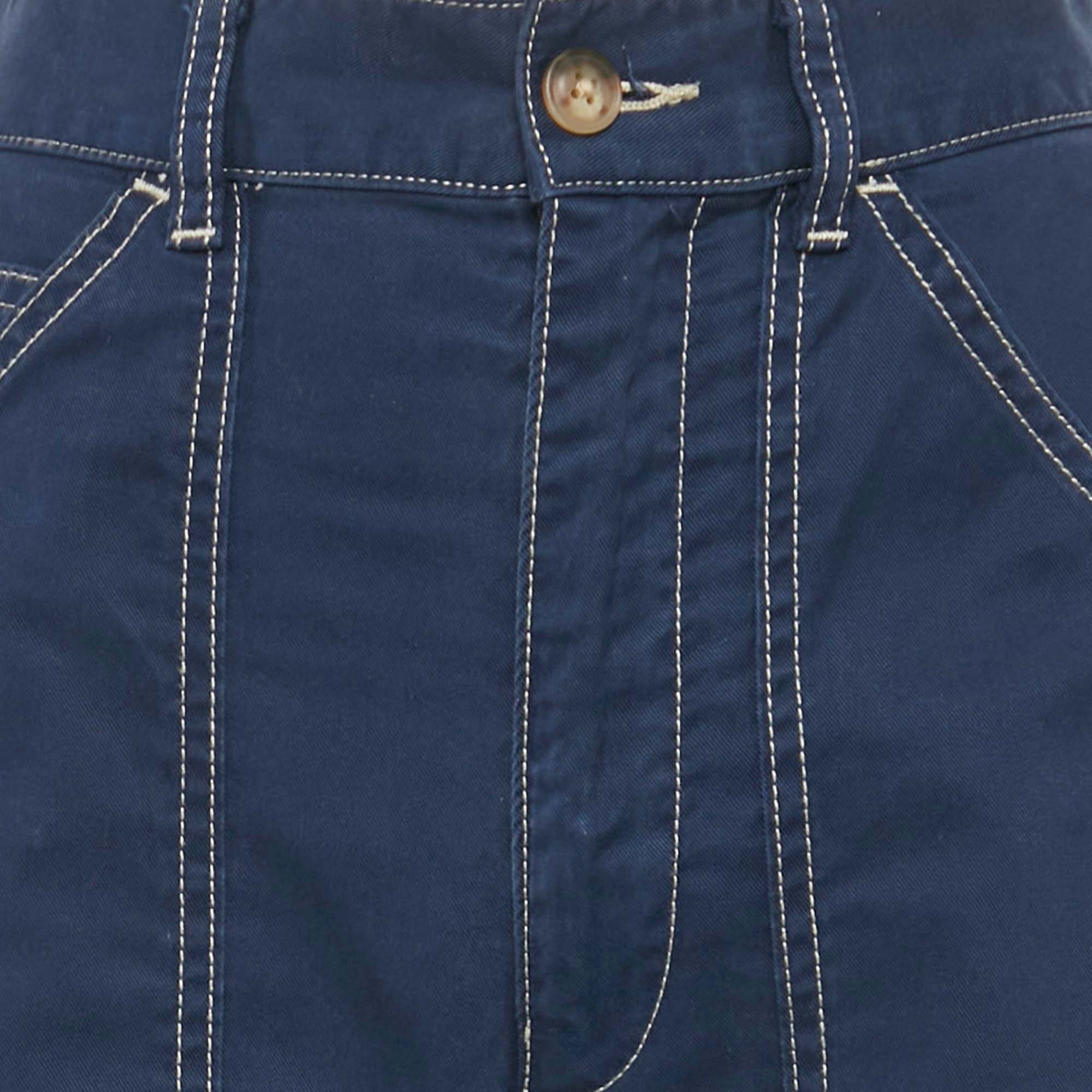 Polo Ralph Lauren Blue Contrast Trim Cotton Jeans S Waist